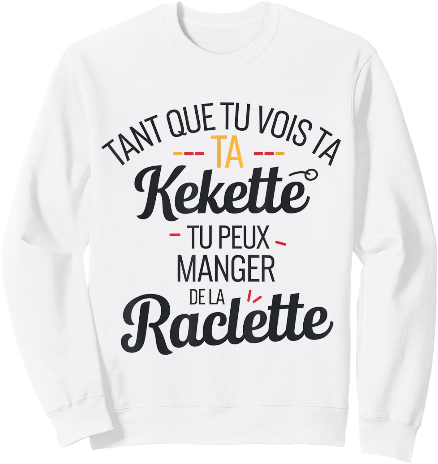 Gift humor beauf raclette original cheese , white, S Sweatshirt - Sweatshirt | White