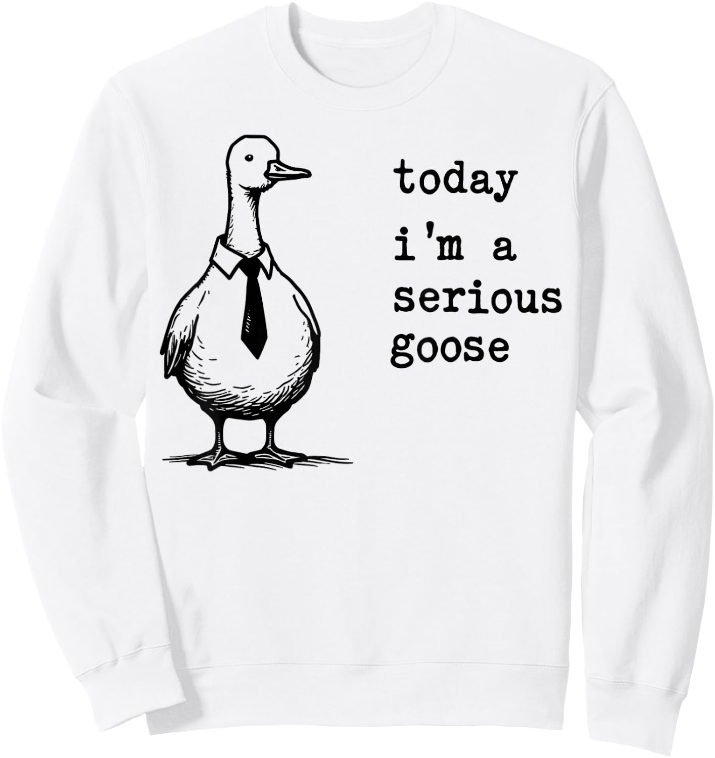 Today I'm A Serious Goose Funny Serious Goose Men Women Kids Sweatshirt - Sweatshirt | White