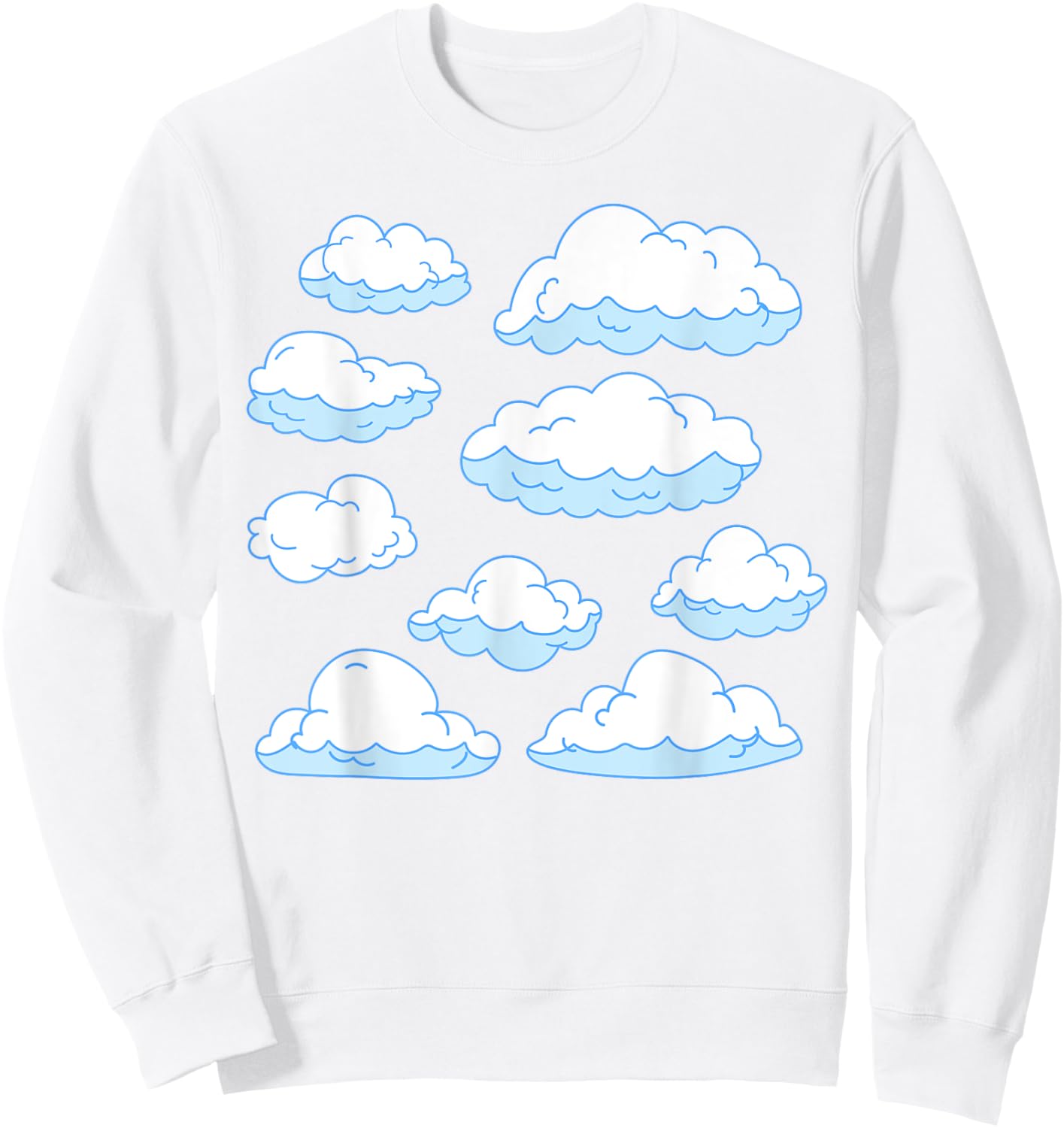 Sky Clouds Cool Atmosphere White Clouds Sweatshirt - Sweatshirt | White