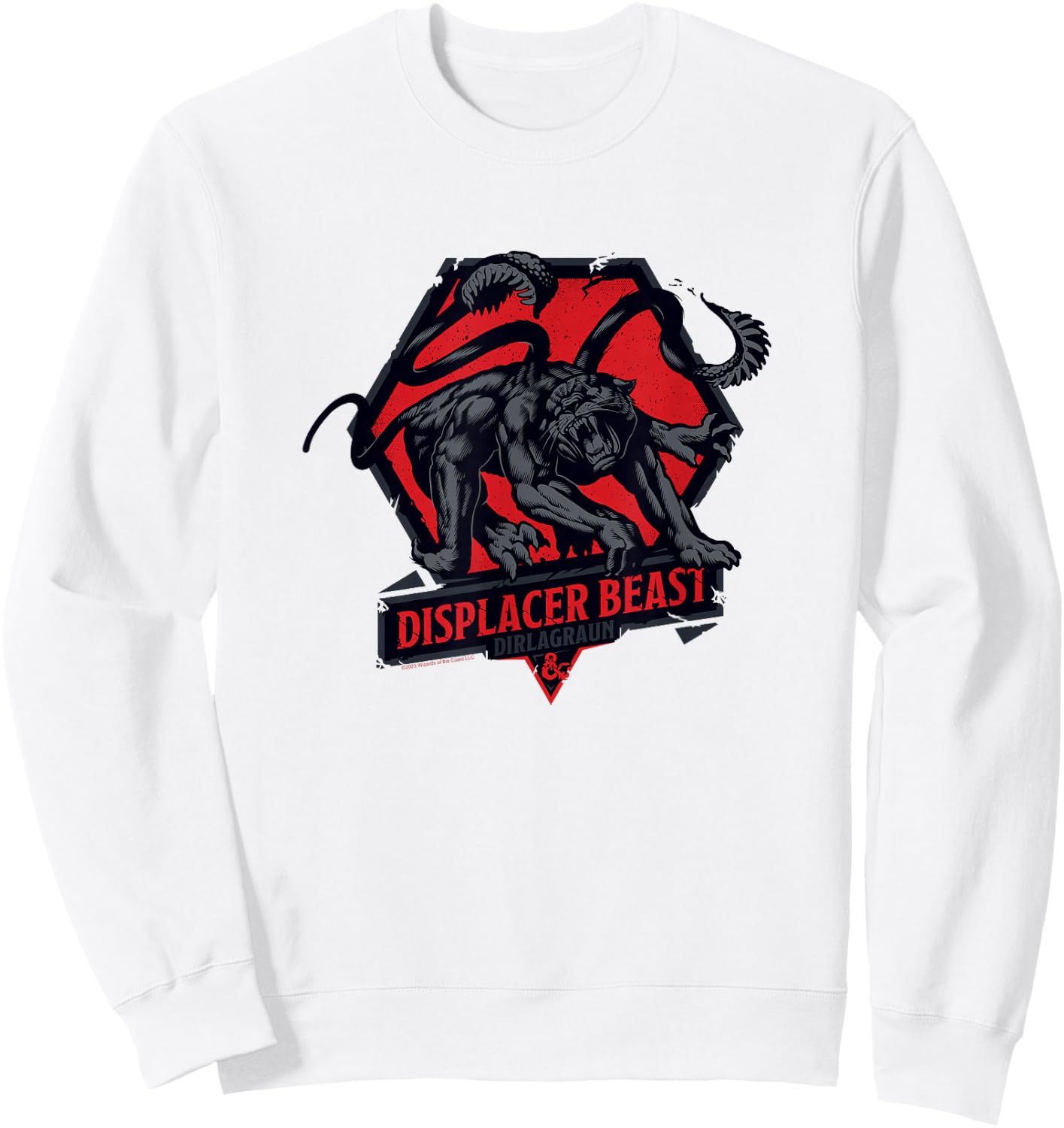 Dungeons & Dragons Displacer Beast Dirlagraun Epic Logo Sweatshirt - Sweatshirt | White