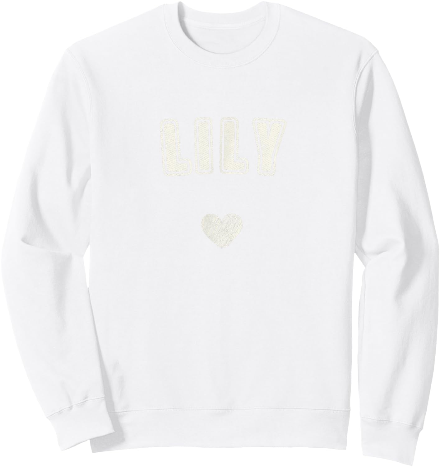 Lily Name Cute Heart Retro Love Lily Sweatshirt - Sweatshirt | White