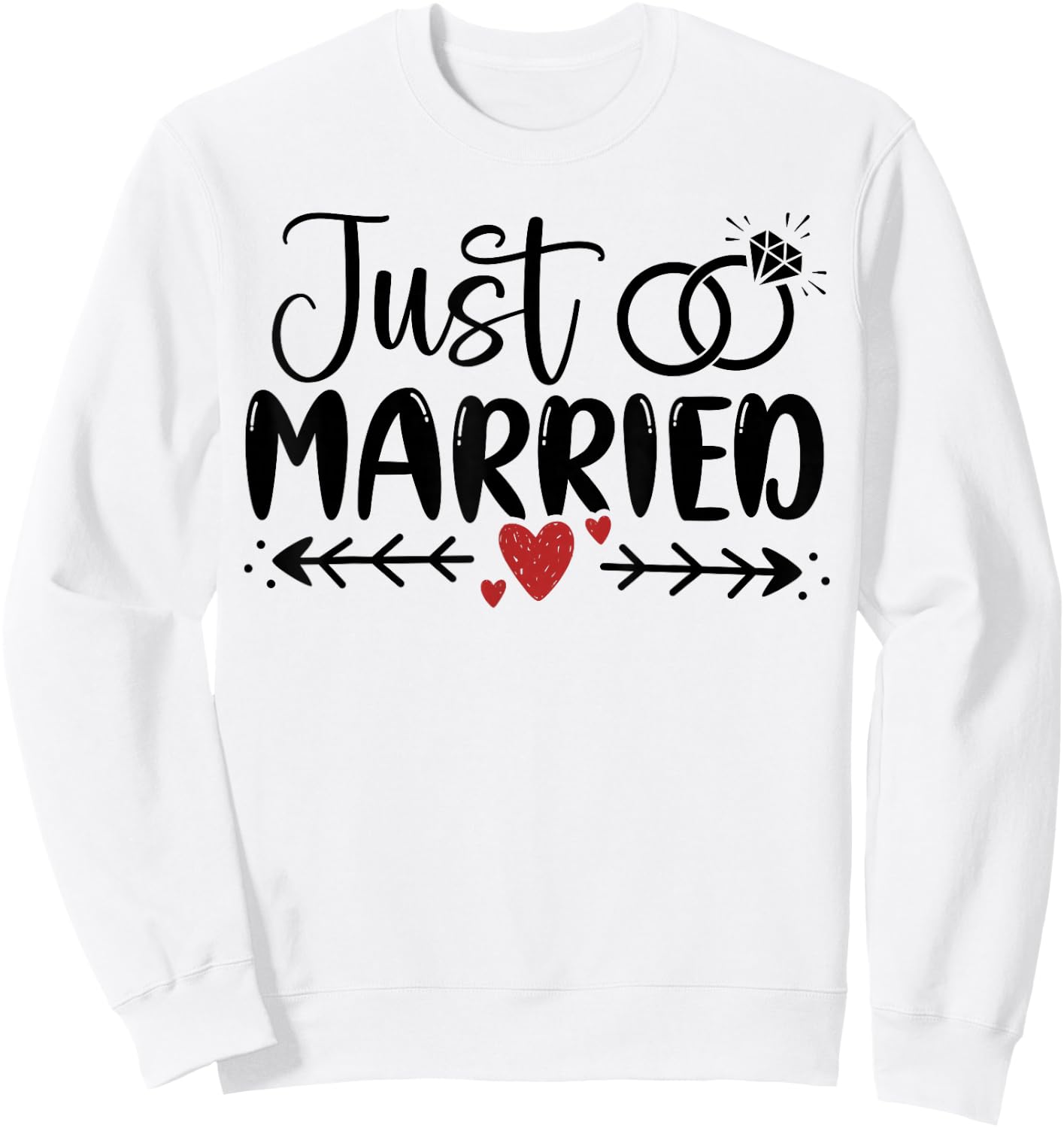 Just Married Paar Brautpaar Brautpaar Ehe Sweatshirt - Sweatshirt | White