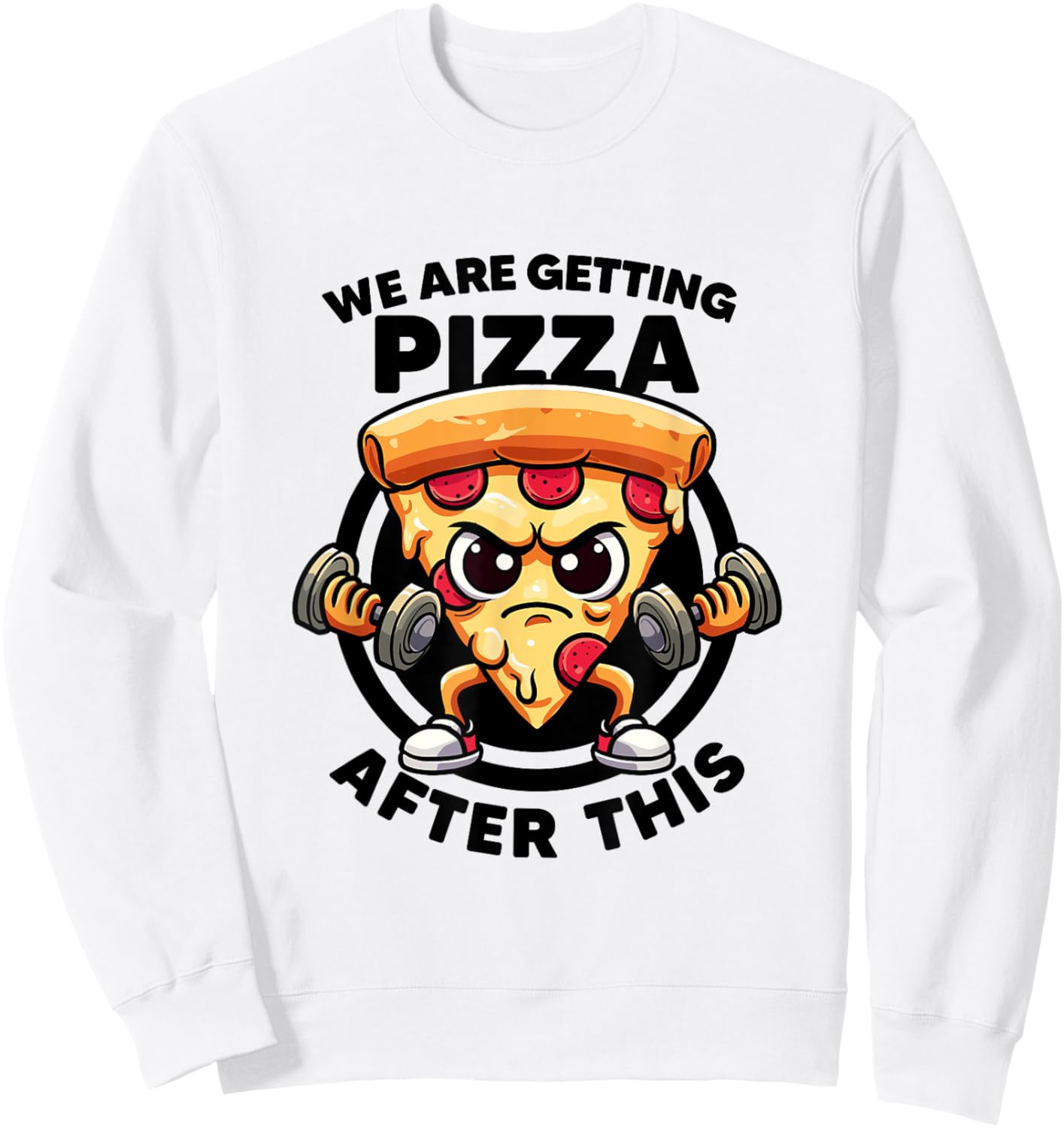 We Are Getting Pizza After This Funny Gym Quotes Gym Fitness Sweatshirt - Sweatshirt | White