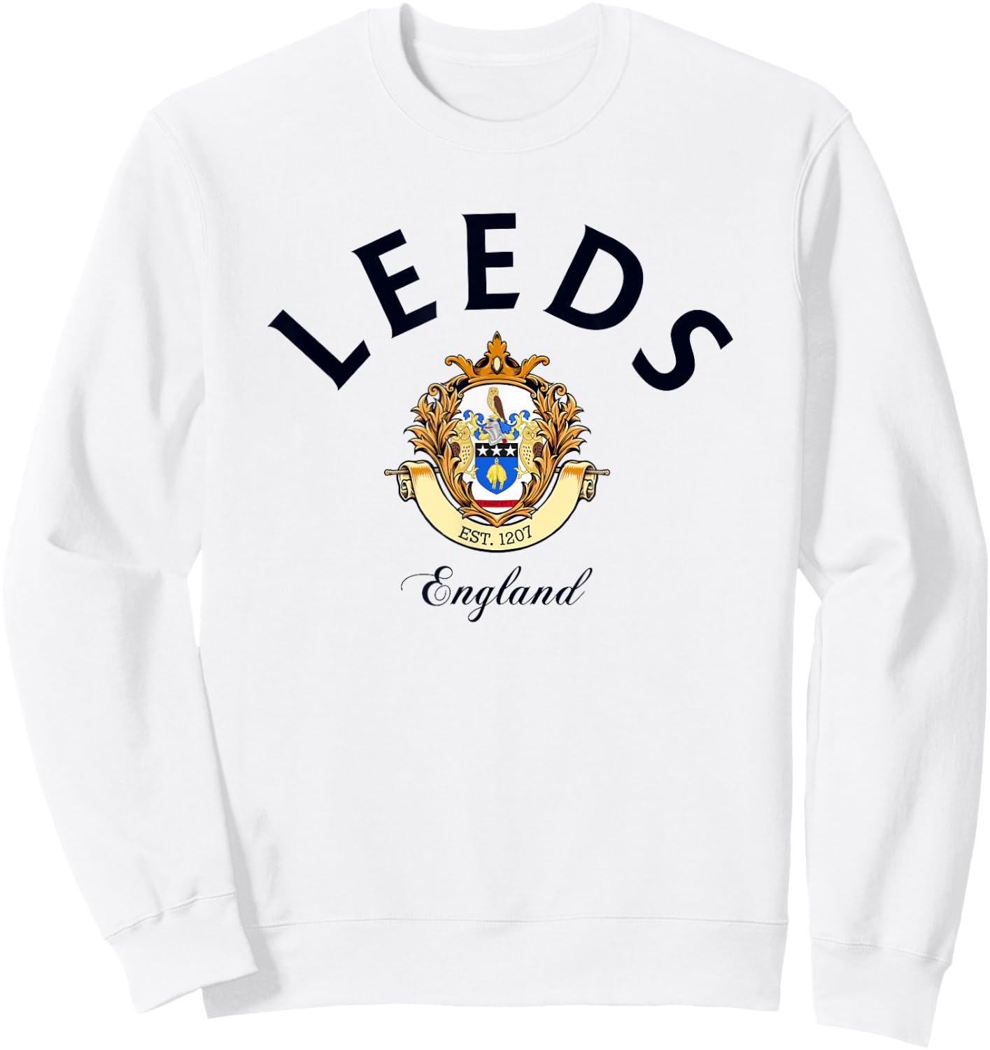 Leeds UK travel peacock Leeds Sweatshirt - Sweatshirt | White