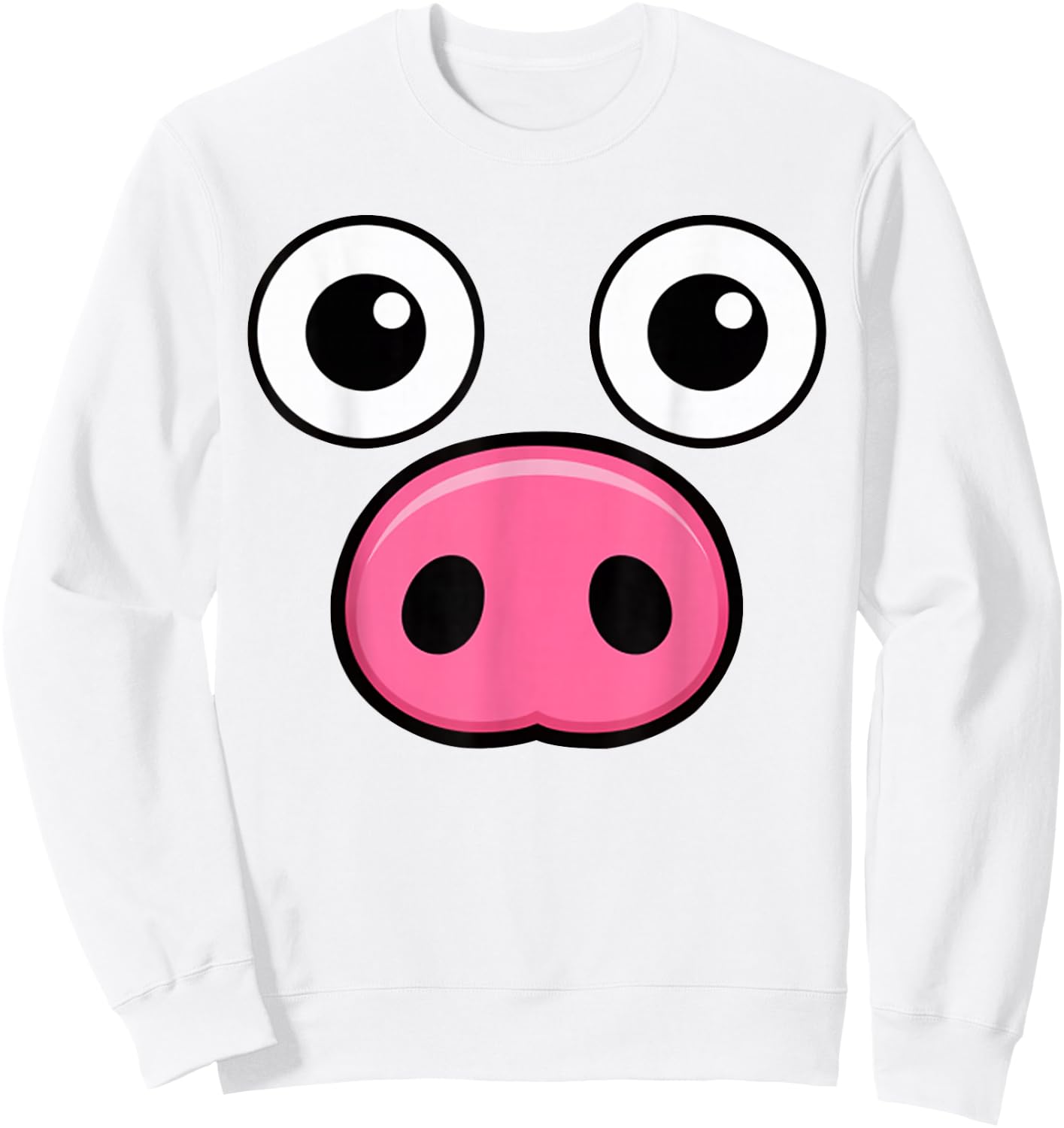 Cute Pig Face Pink DIY Barnyard Animal Halloween Costume Kid Sweatshirt - Sweatshirt | White