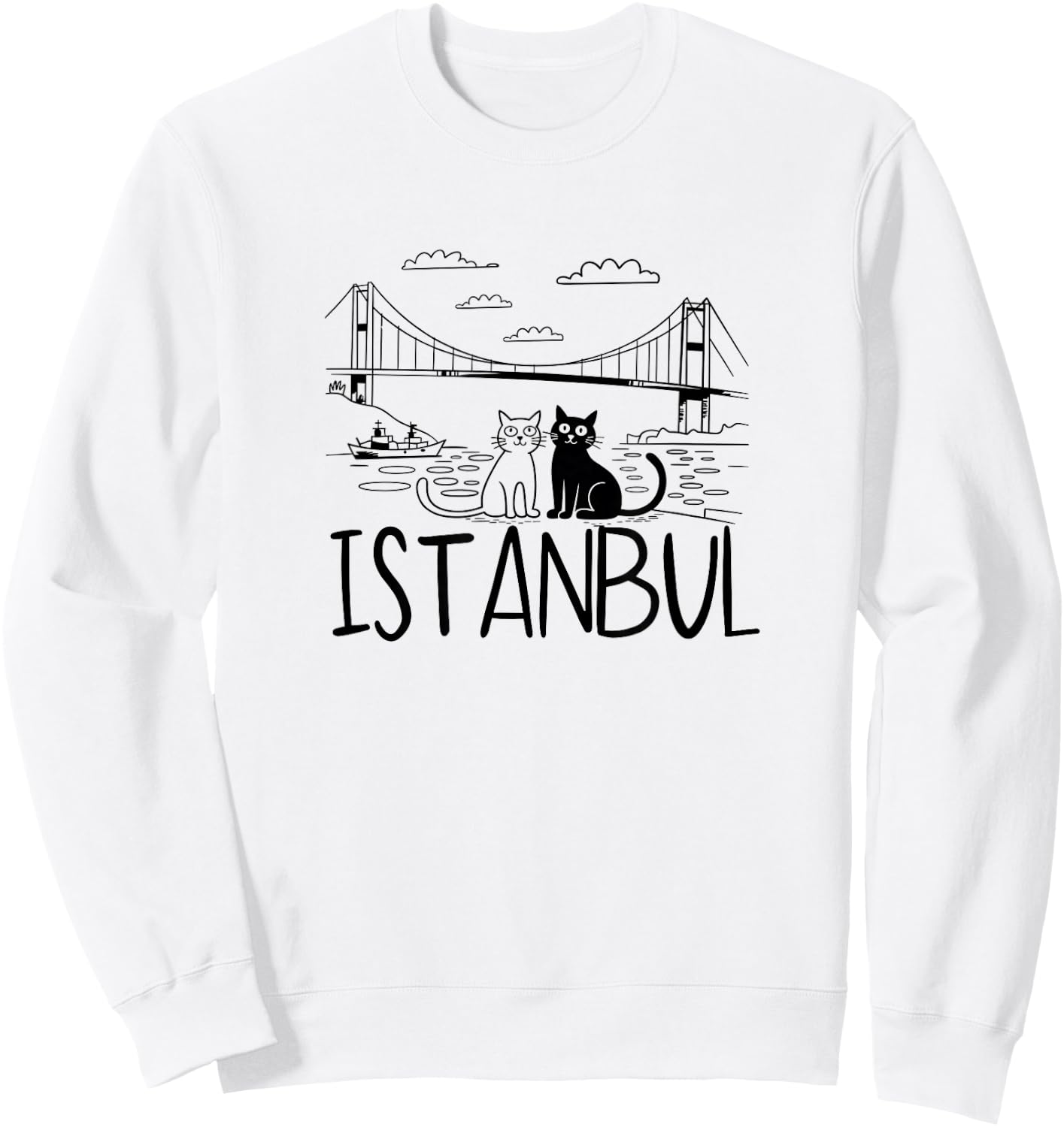 Istanbul Turkey Sketch / Istanbul Sweatshirt - Sweatshirt | White