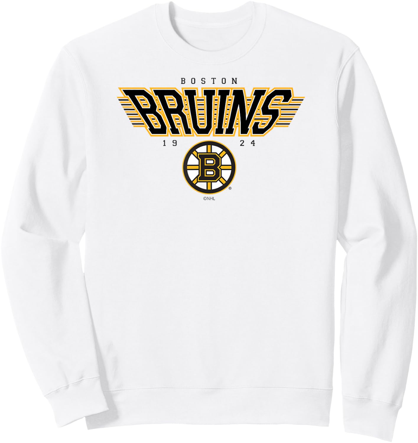 Boston Bruins Laser Gray Officially Licensed Sweatshirt - Sweatshirt | White