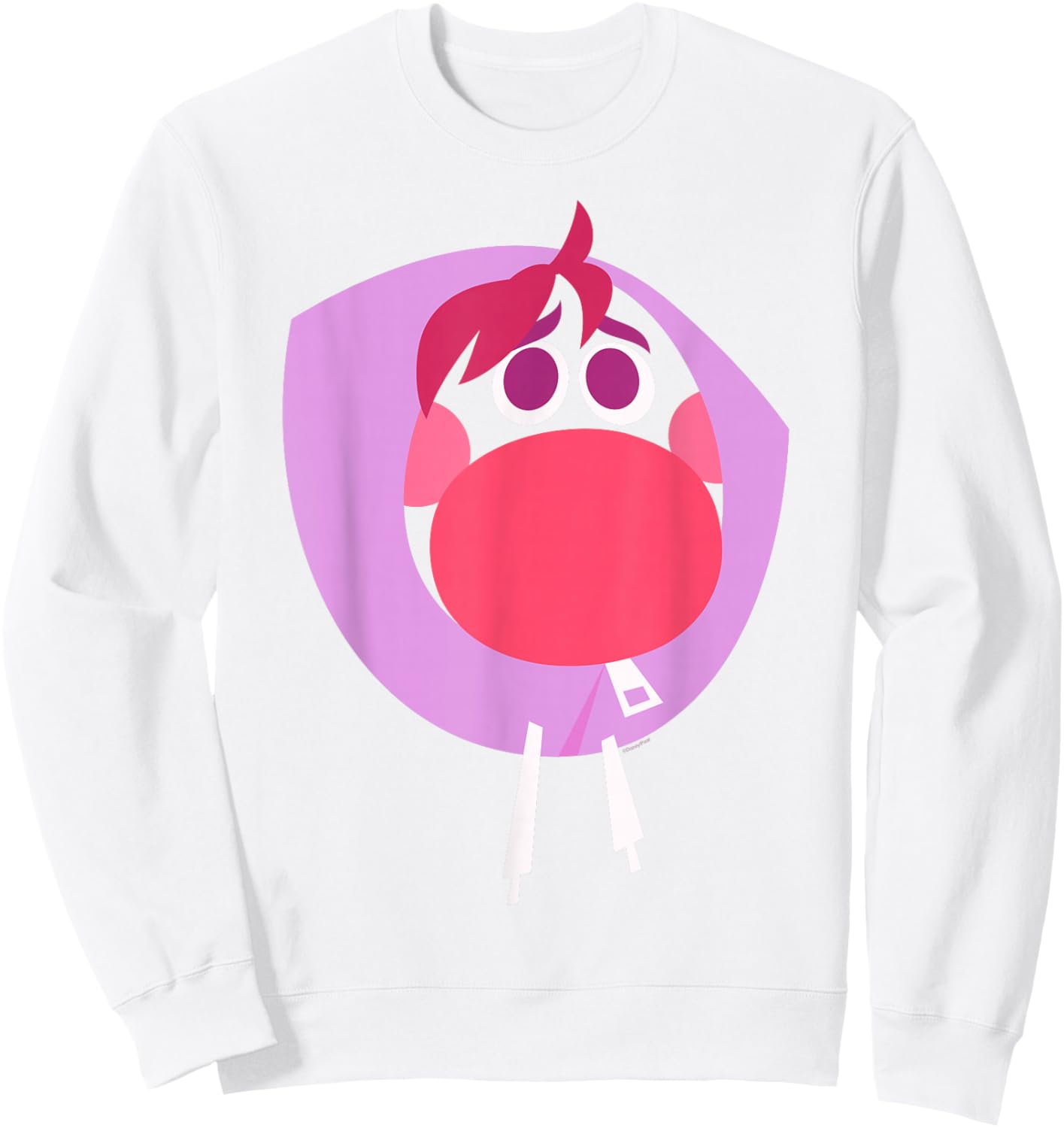Disney and Pixar's Inside Out 2 Embarrassment Big Face , Pink, S Sweatshirt - Sweatshirt | White