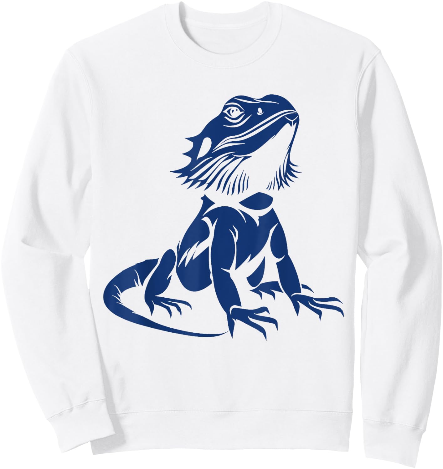 Cute Reptile Lizard Humor Pogona Simple Bearded Dragon Sweatshirt - Sweatshirt | White