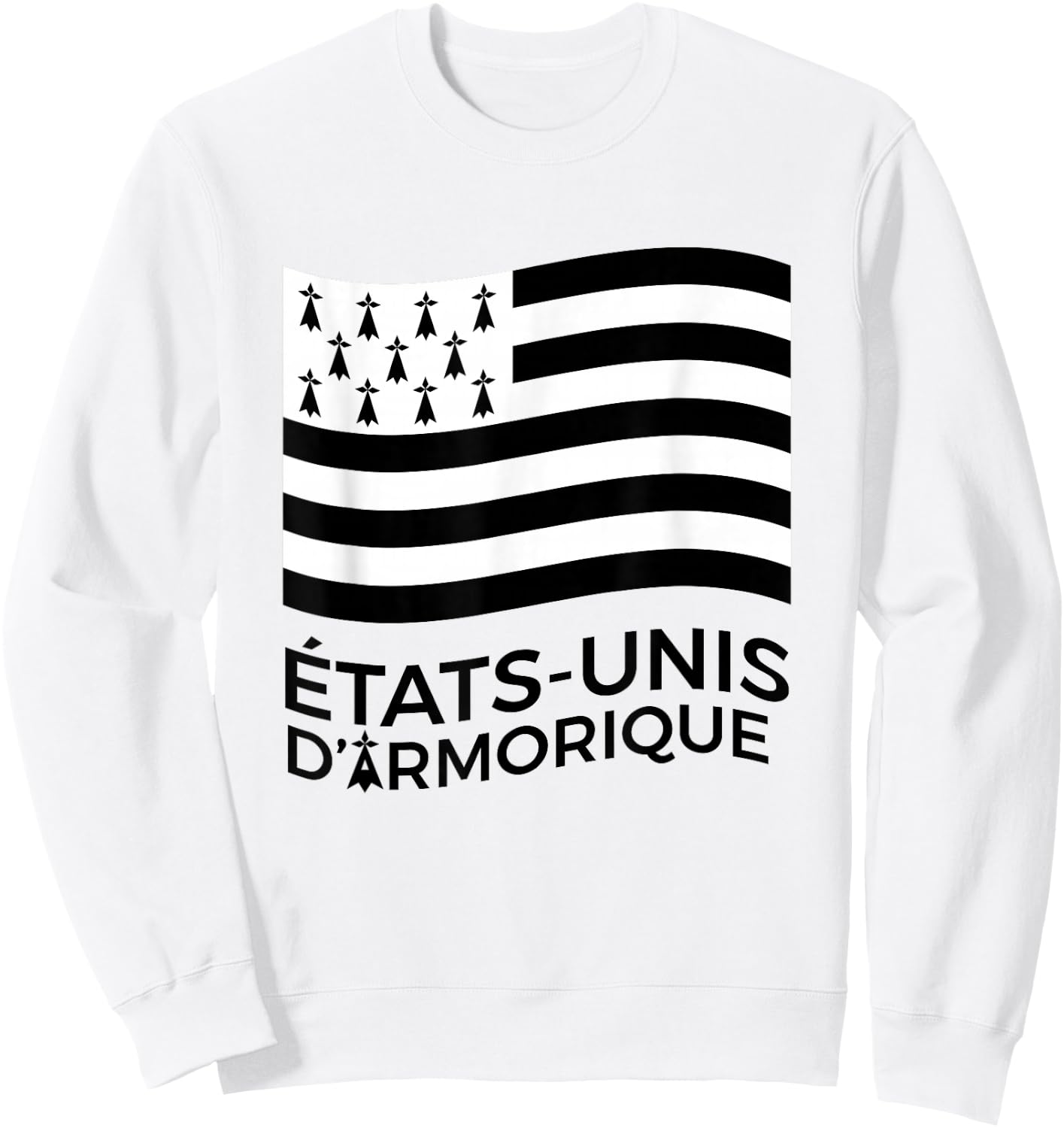 Gift Brittany United States of Armorique Humour Breton , white, S Sweatshirt - Sweatshirt | White