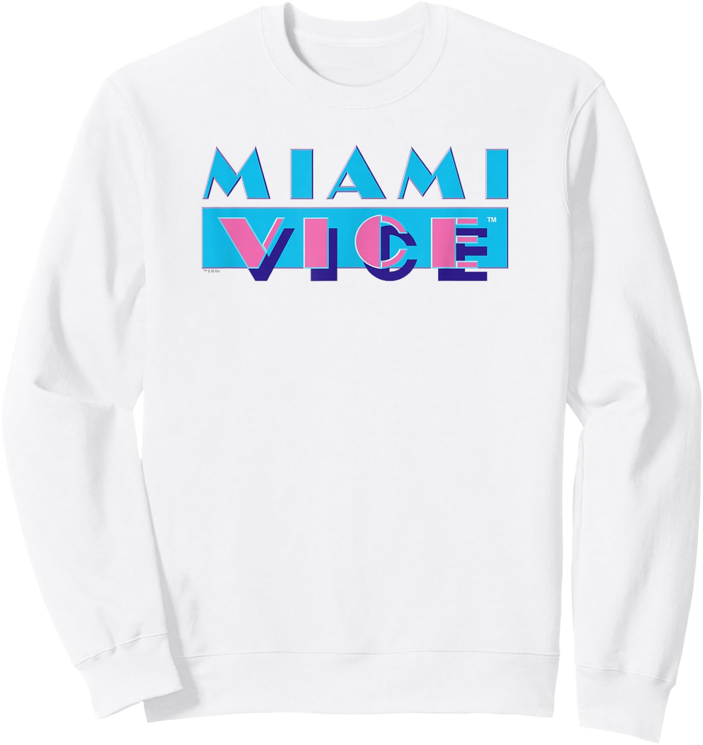 Miami Vice Logo , gray, s Sweatshirt - Sweatshirt | White