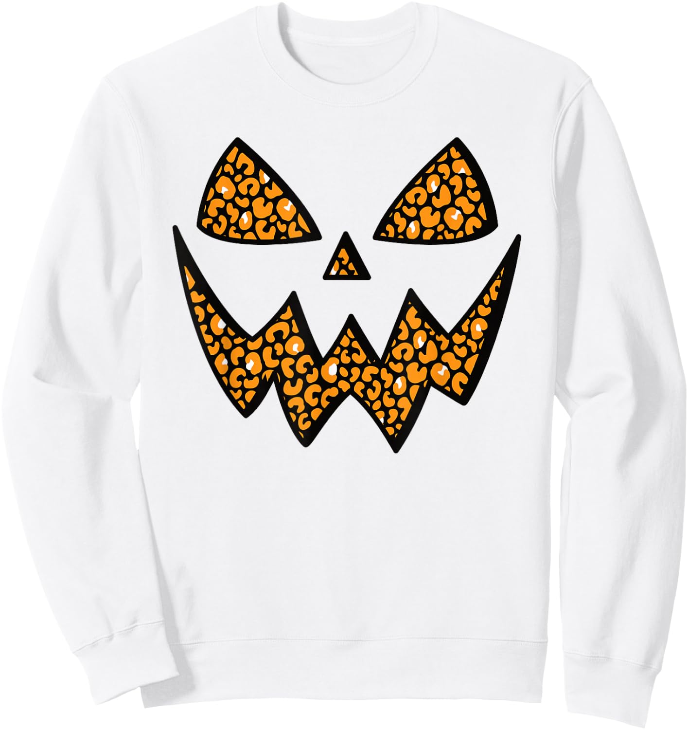 Halloween Jack O Lantern Pumpkin Face Men Women Kids Sweatshirt - Sweatshirt | White