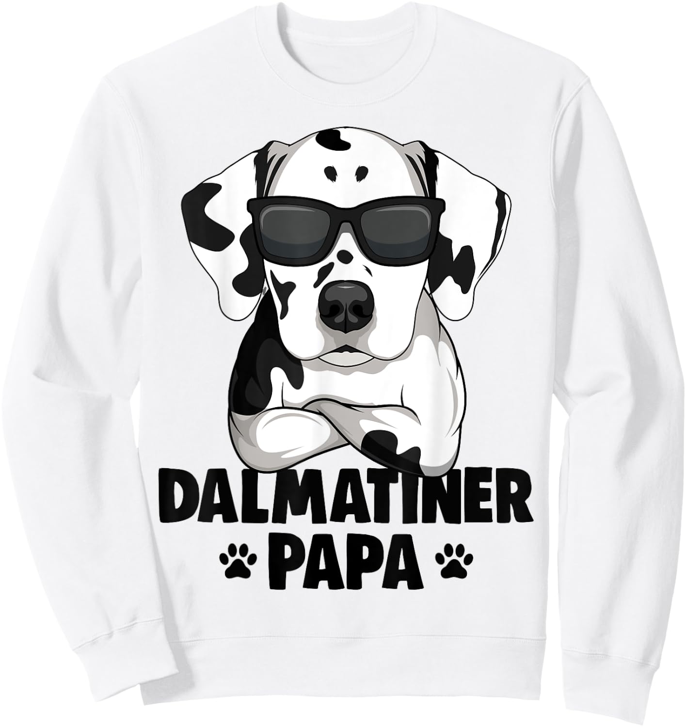 Dalmatian Papa Dog Herrchen Men Sweatshirt - Sweatshirt | White