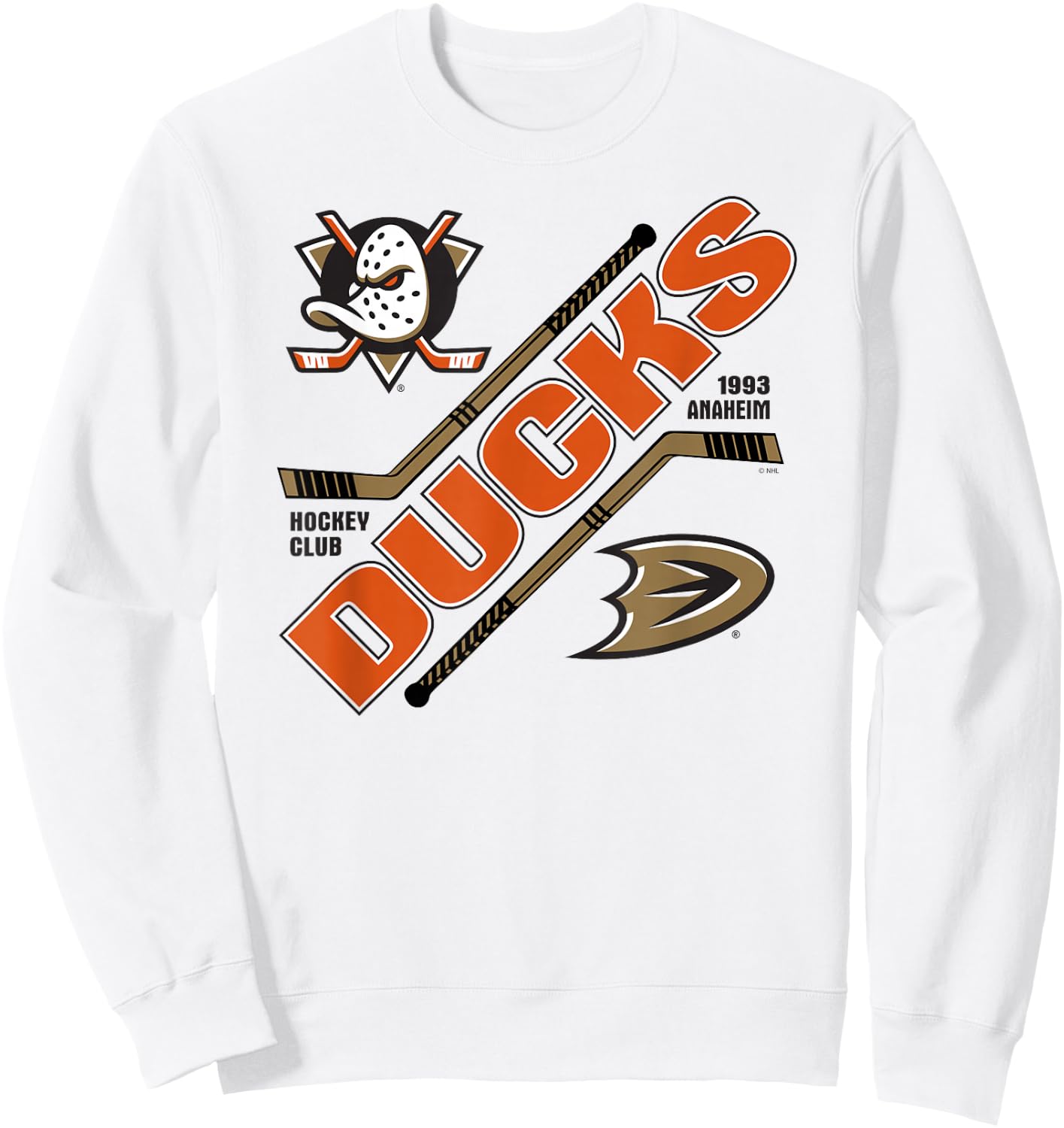 Anaheim Ducks Force Gray Officially Licensed Sweatshirt - Sweatshirt | White