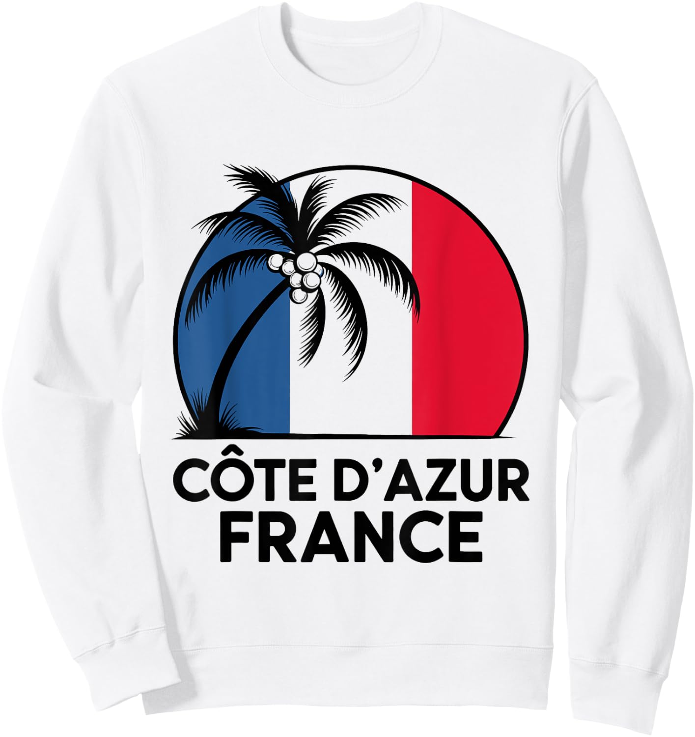 Cote d'Azur France Holiday Souvenir Beach , white, S Sweatshirt - Sweatshirt | White