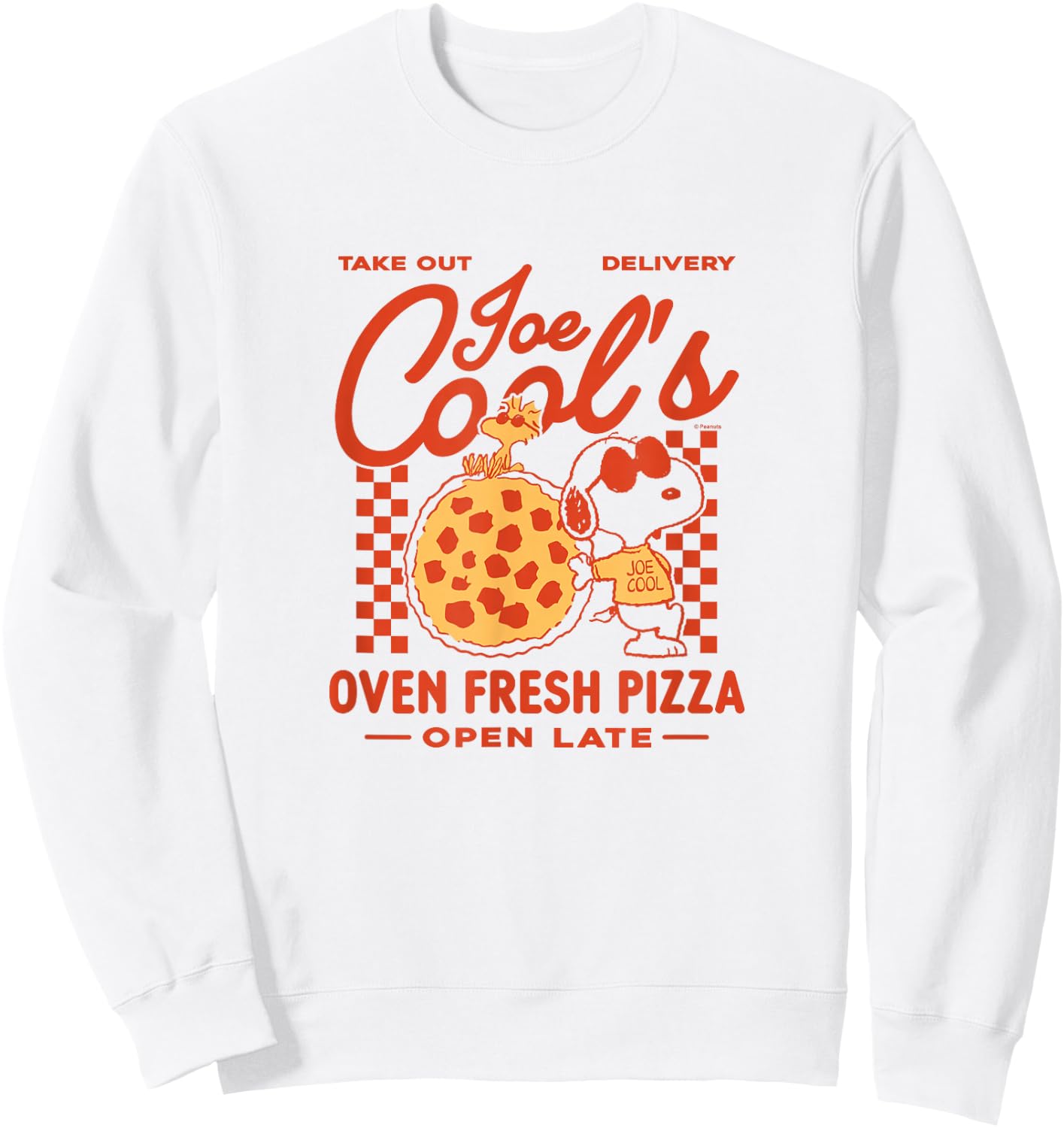 Peanuts - Joe Cool Pizza Sweatshirt - Sweatshirt | White
