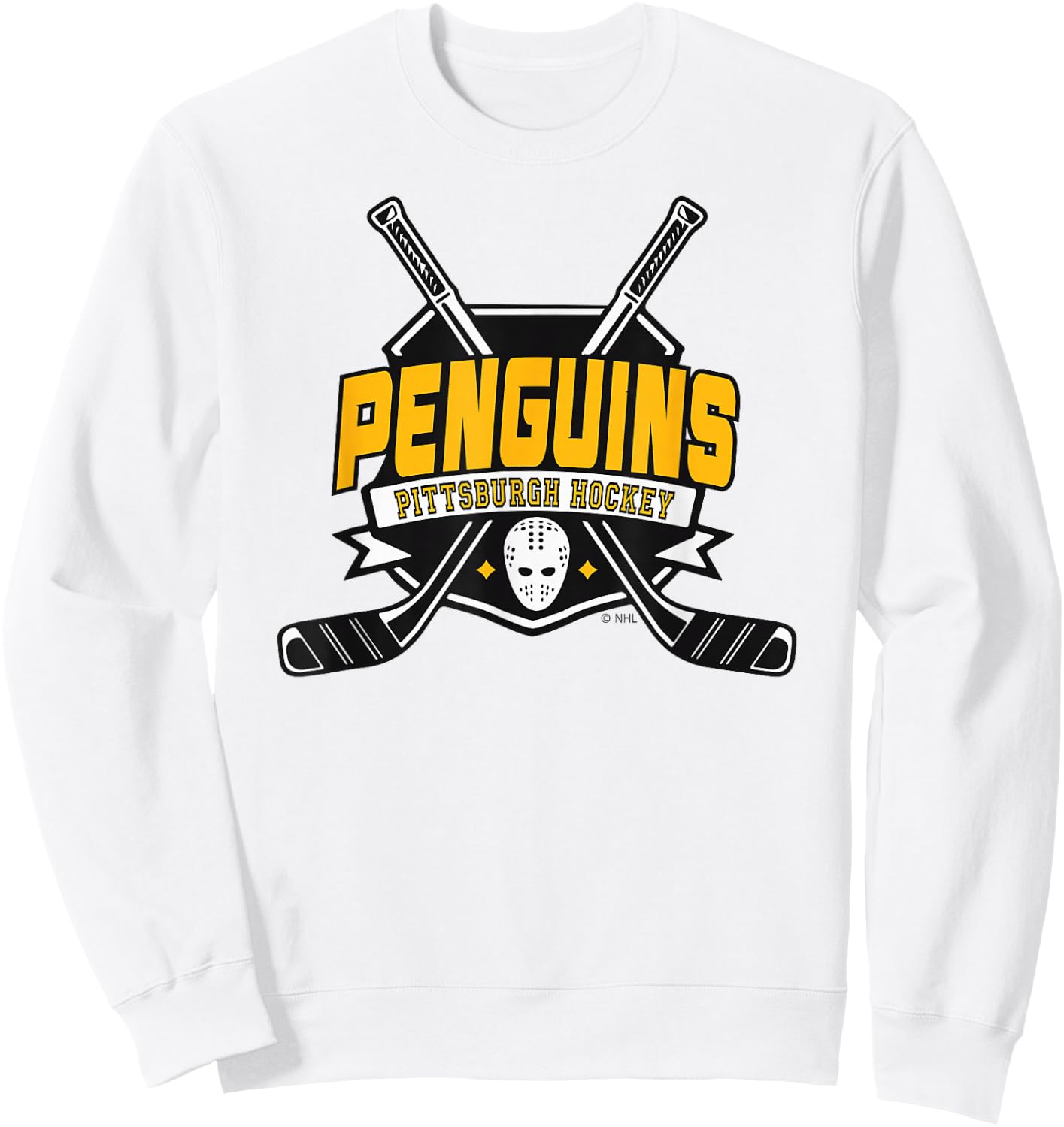 Pittsburgh Penguins Hockey Sticks Gray Officially Licensed Sweatshirt - Sweatshirt | White