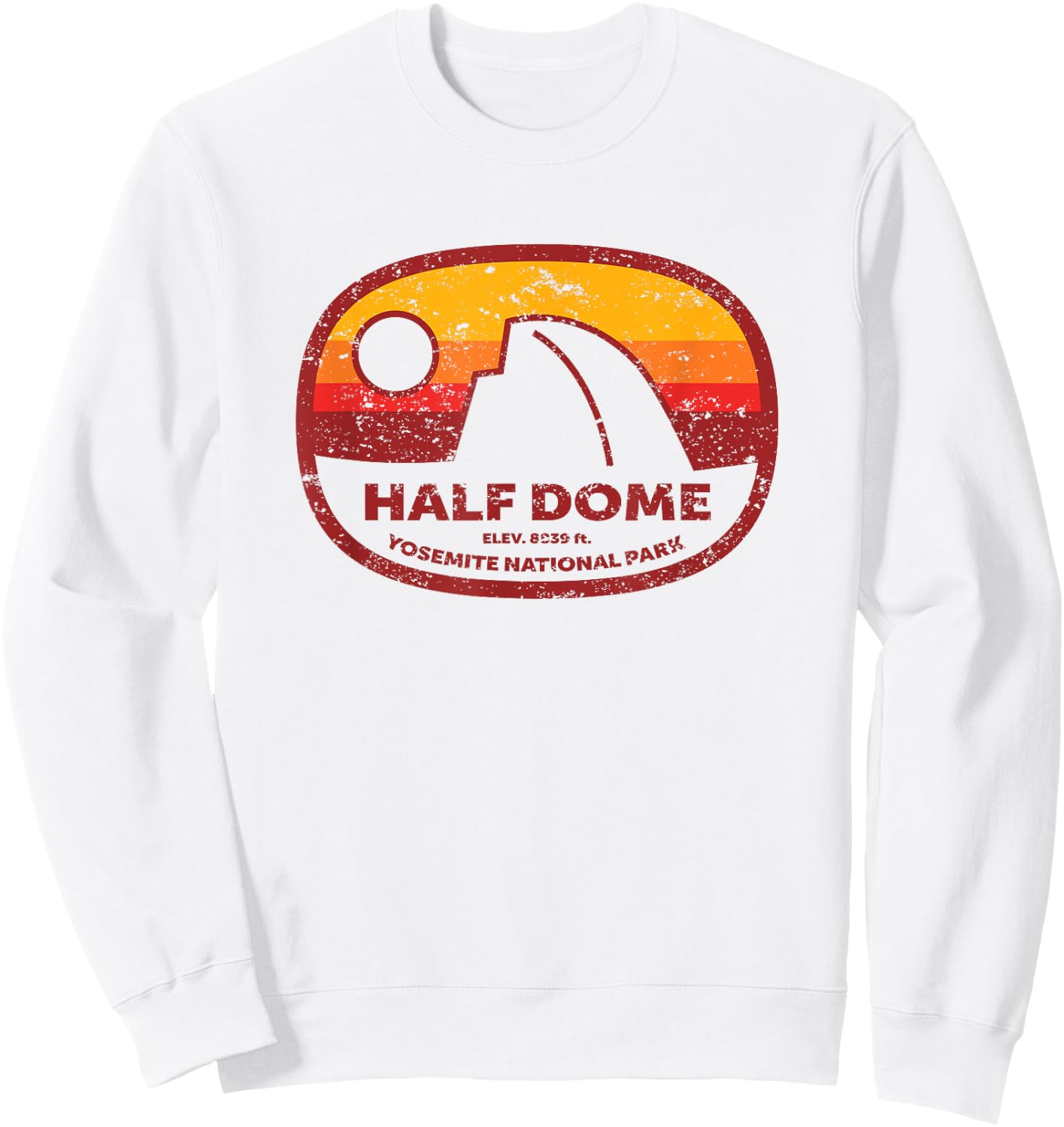 Retro Half Dome Yosemite Nat'l Park California souvenir Sweatshirt - Sweatshirt | White