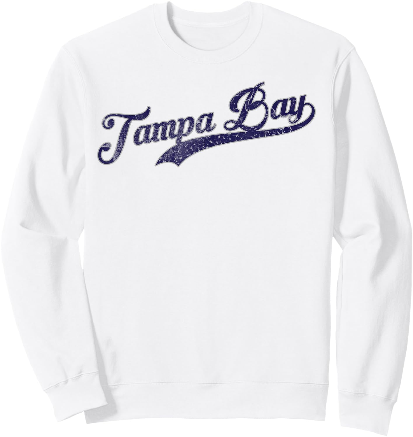 Vintage Baseball Tampa Bay Sweatshirt - Sweatshirt | White