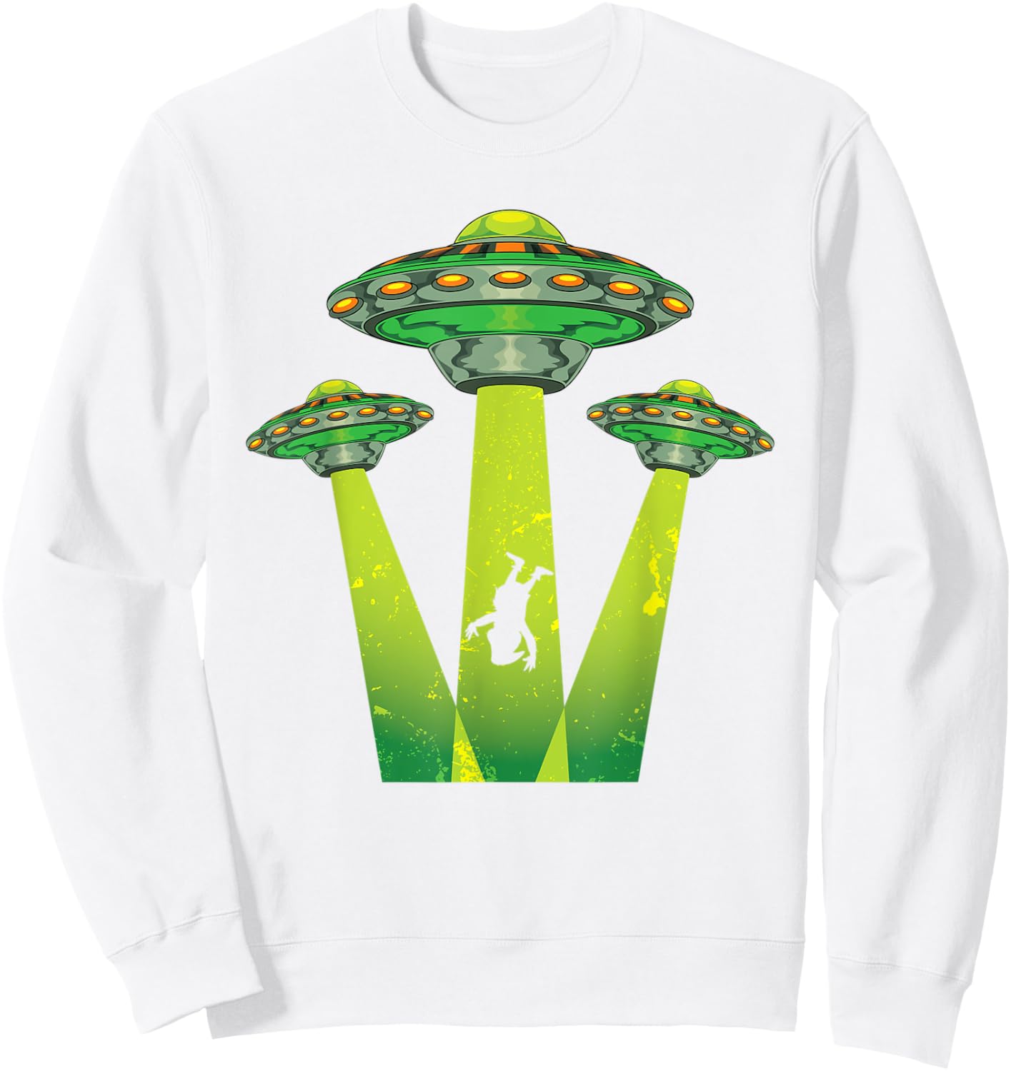 Alien Extraterrestrial Gnome UFO Abduction Nordic Gnome Sweatshirt - Sweatshirt | White