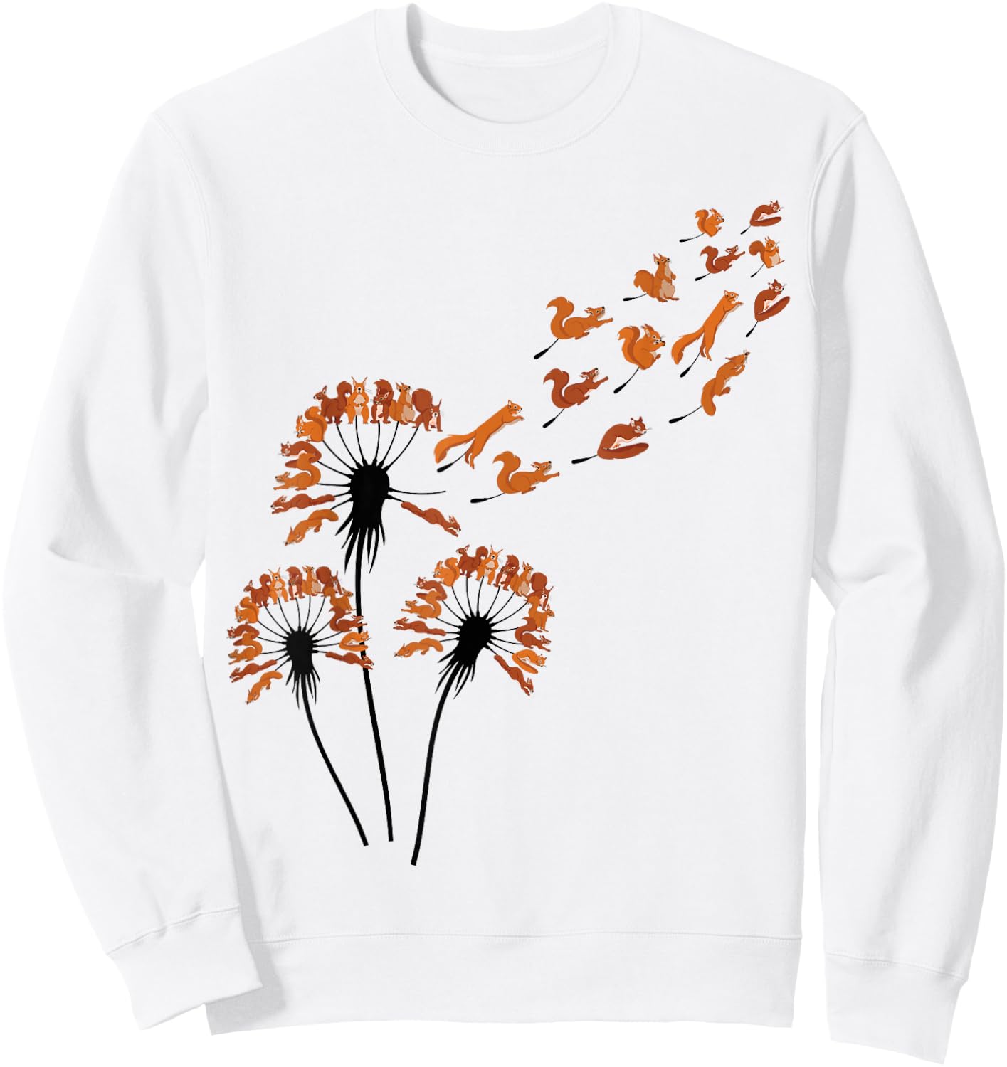 Dandelion Squirrel Stuff for Squirrel Lover | Squirrel Sweatshirt - Sweatshirt | White