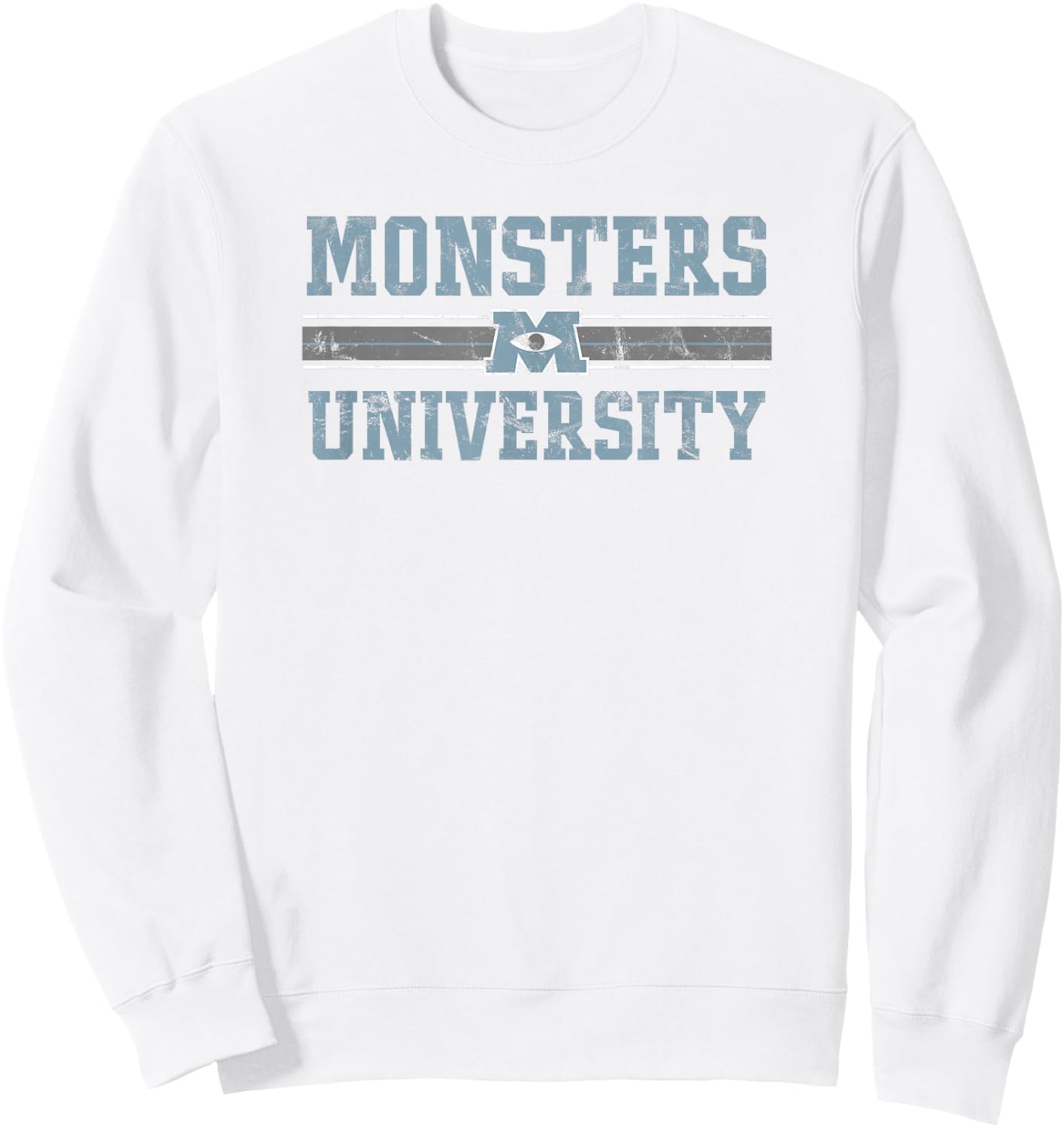 Disney Pixar Monsters University Simple Boarder Collegiate Sweatshirt - Sweatshirt | White