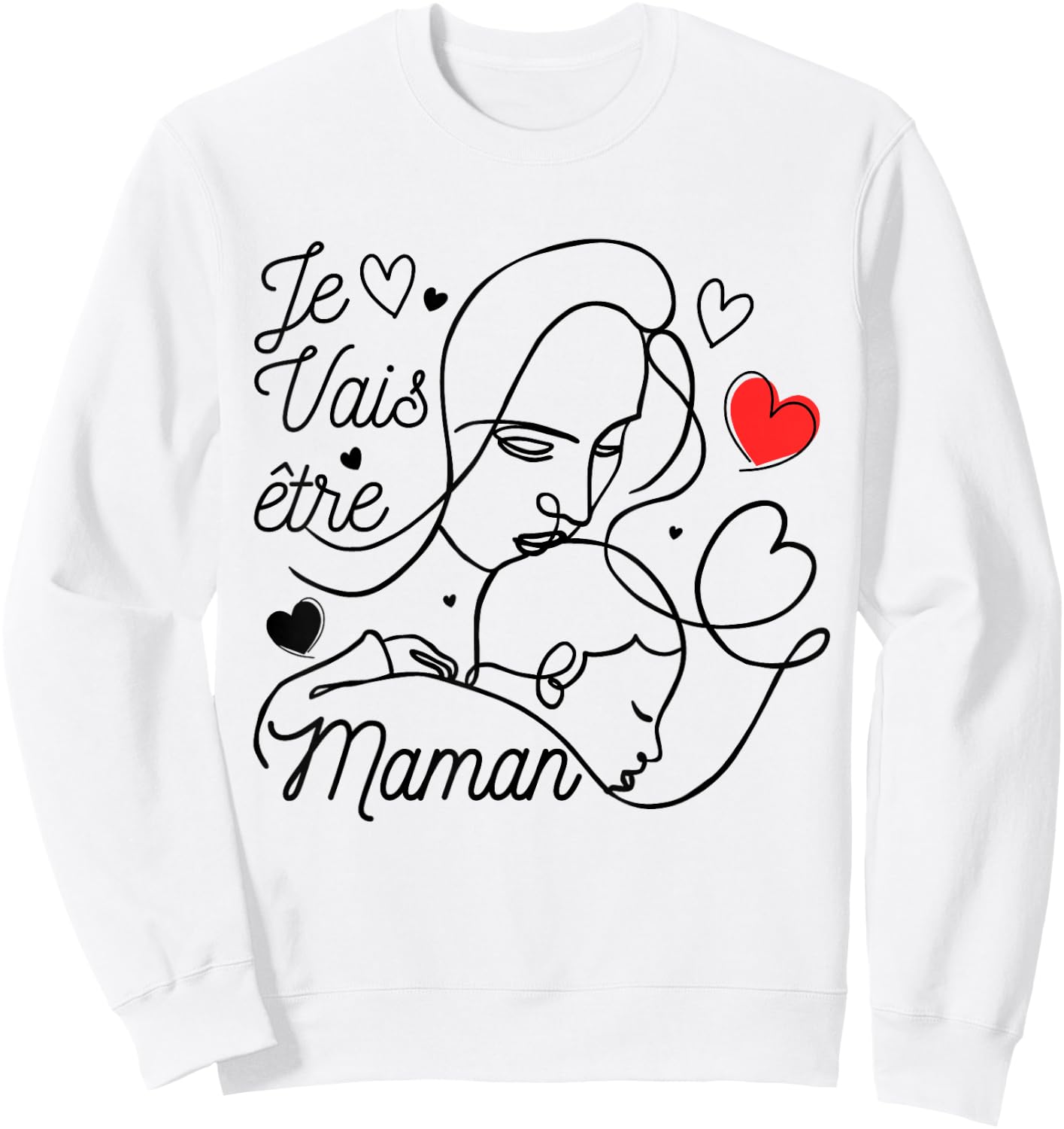 Pregnant woman Future Mom 2025 announcement pregnancy original , white, S Sweatshirt - Sweatshirt | White