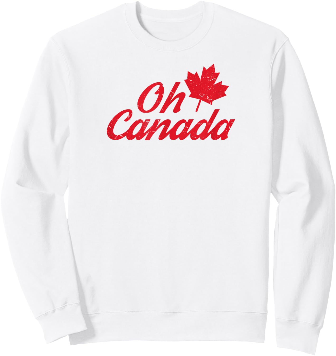 Oh Canada Happy Canada Day Cute Maple Leaf Independence Day Sweatshirt - Sweatshirt | White