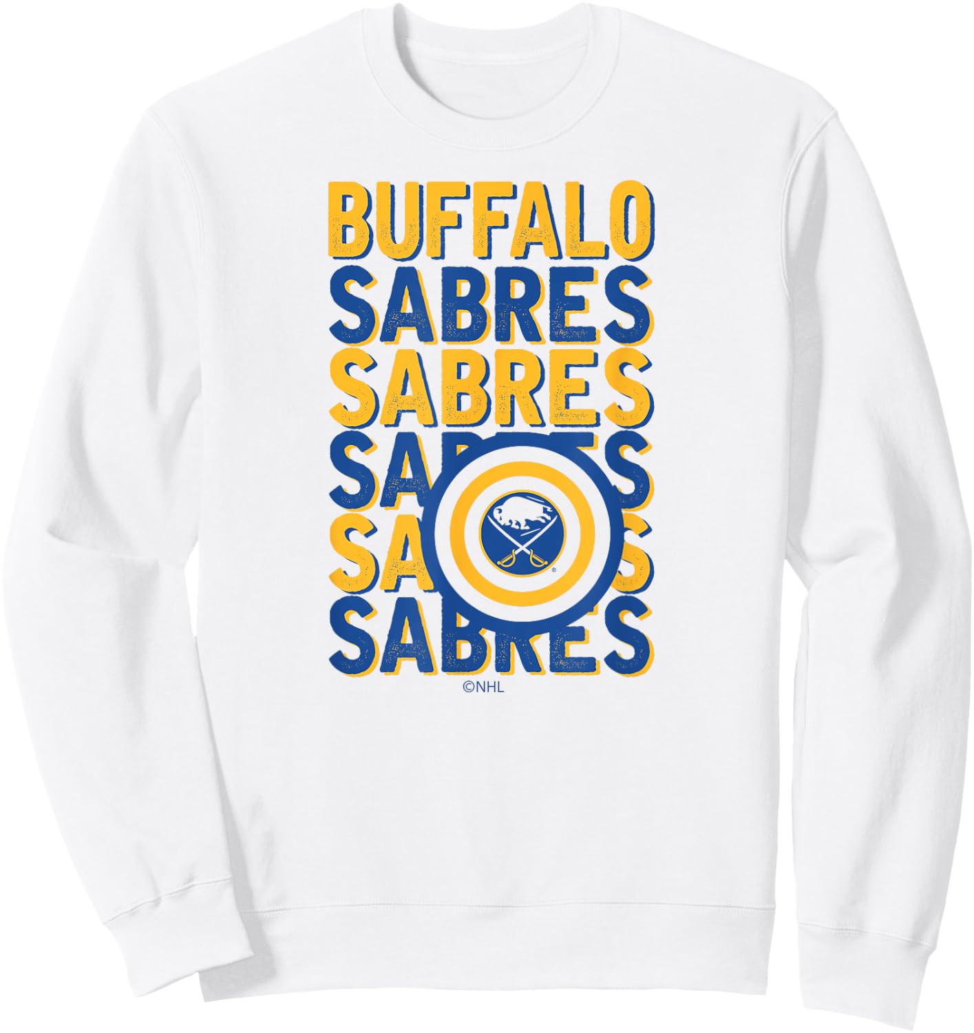 Buffalo Sabres Repeat White Officially Licensed Sweatshirt - Sweatshirt | White