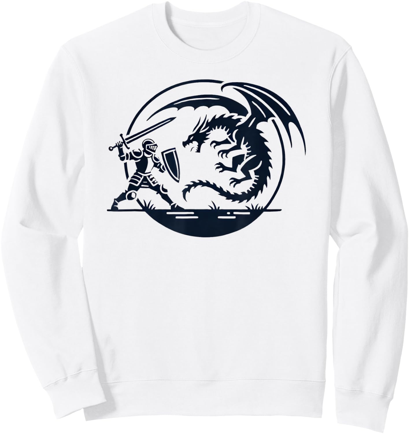 Medieval Dragon Knight Renaissance Fair Faire Festival Theme Sweatshirt - Sweatshirt | White