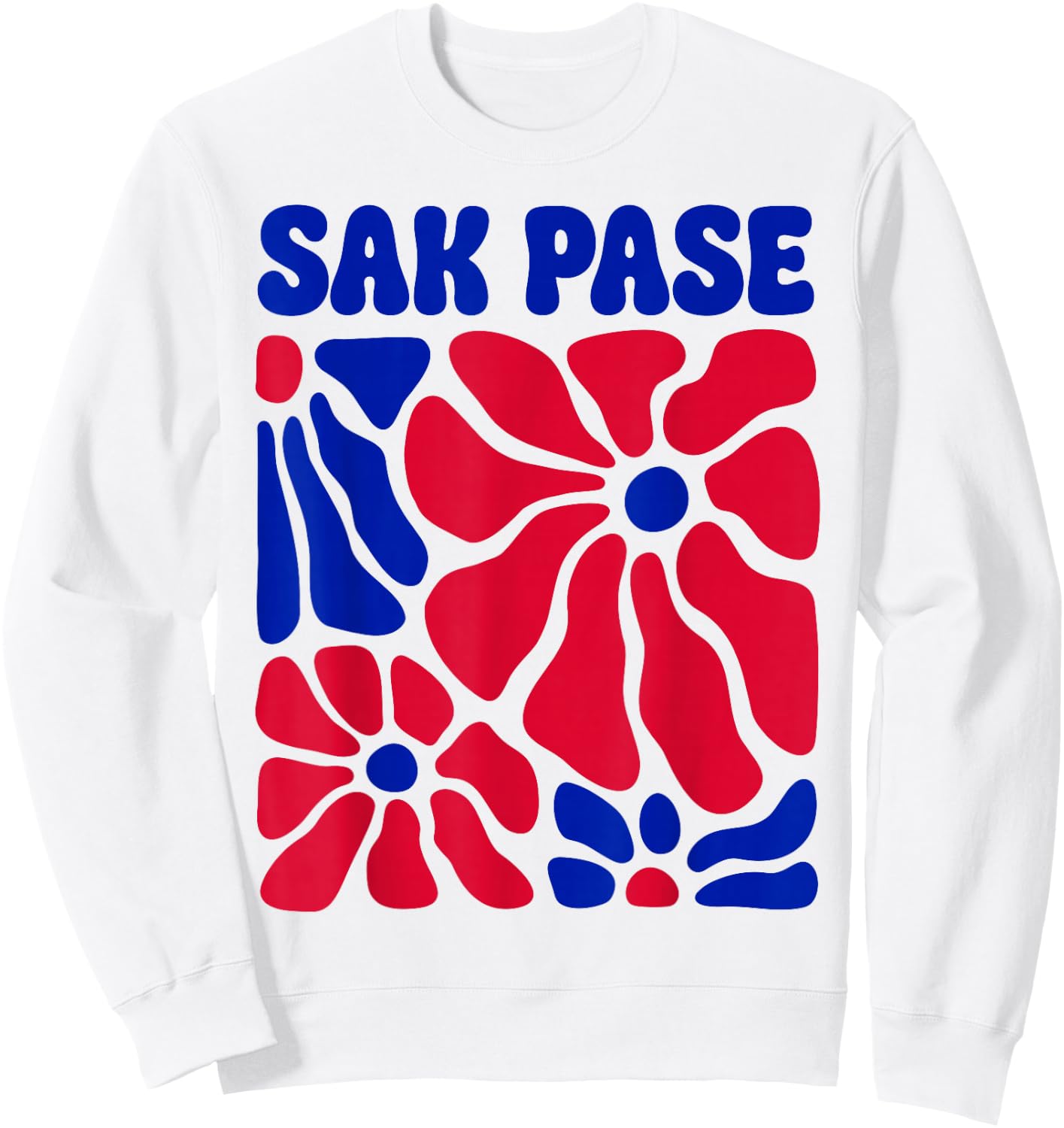 Sak Pase Haitian Floral Boho Flowers Haiti Haitian Girl Sweatshirt - Sweatshirt | White