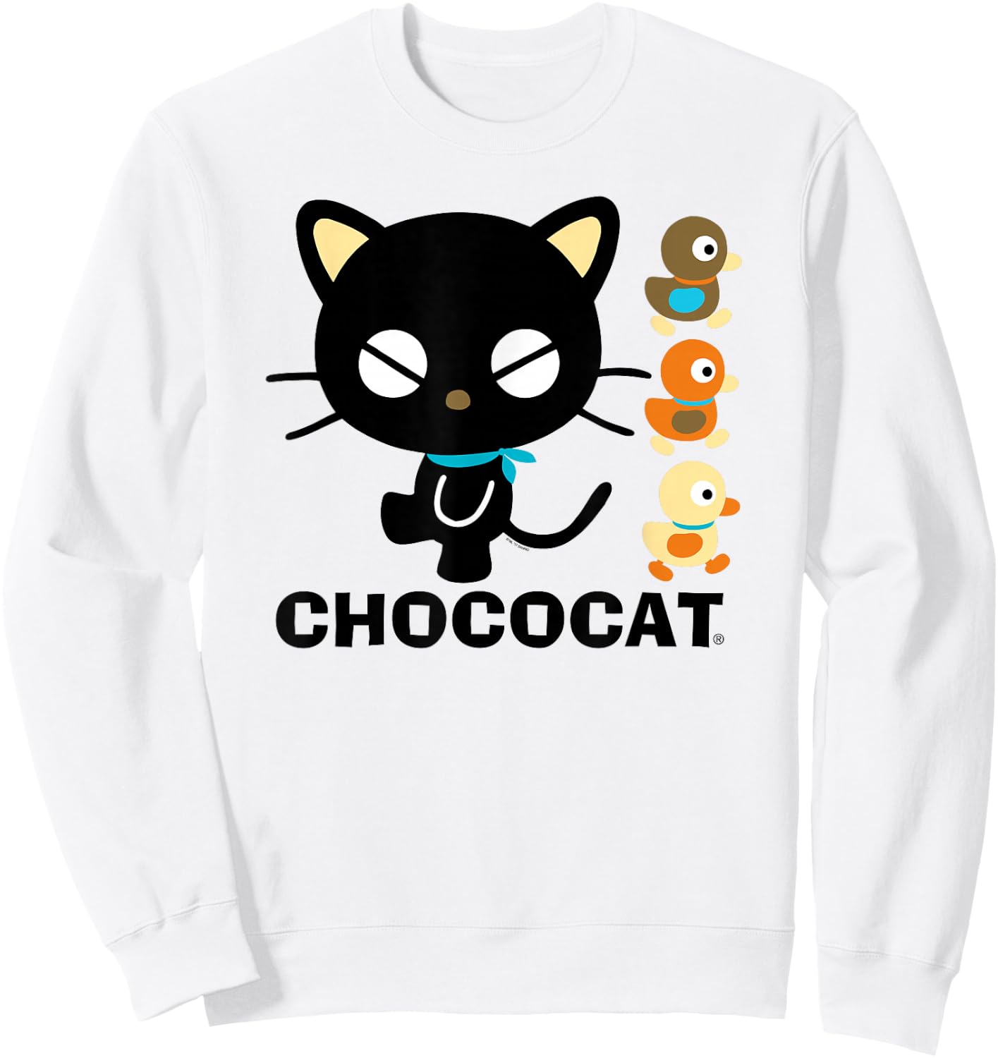 Chococat Logo and Duckies Sweatshirt - Sweatshirt | White