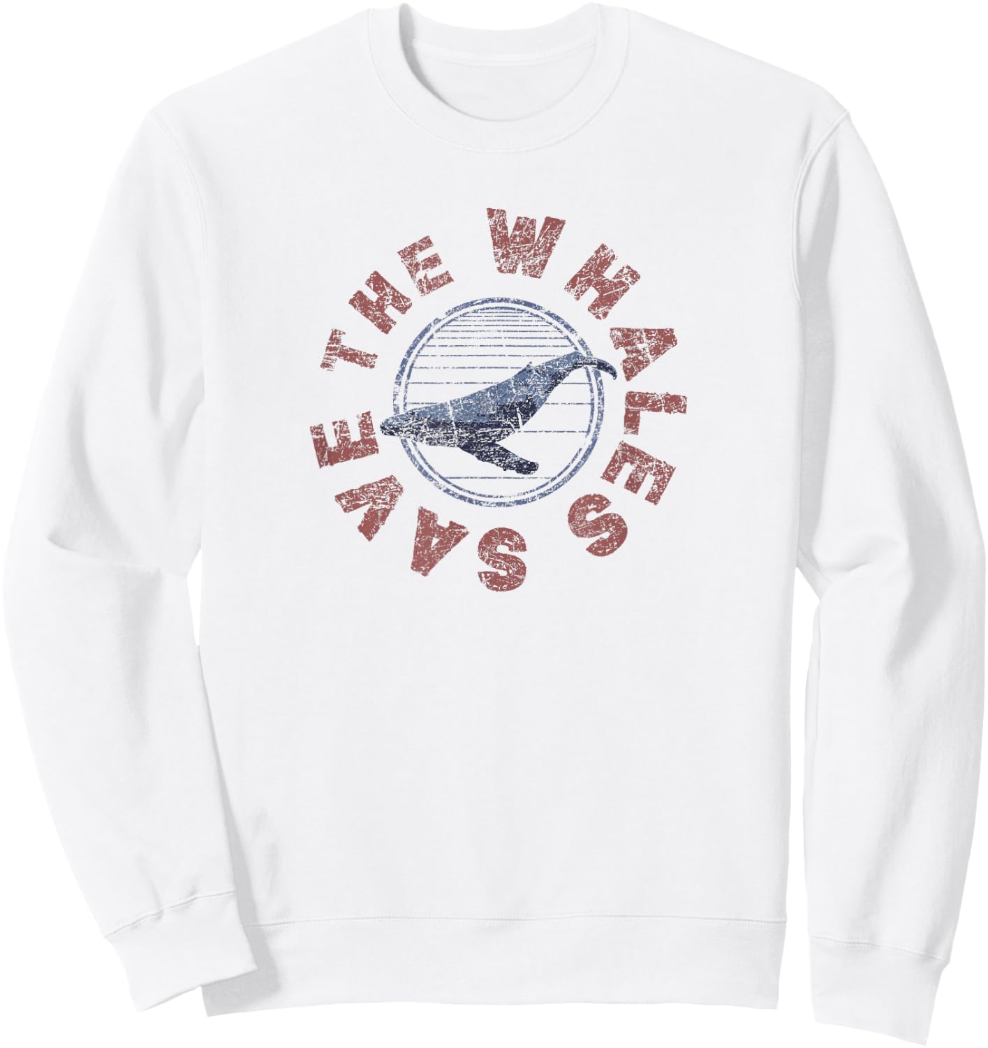 SAVE THE WHALES 80s Retro Vintage Sweatshirt - Sweatshirt | White