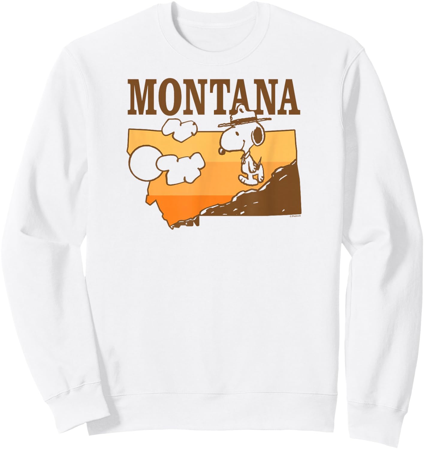 Peanuts - Snoopy Beagle Scout Montana Mountain Hiker Sweatshirt - Sweatshirt | White