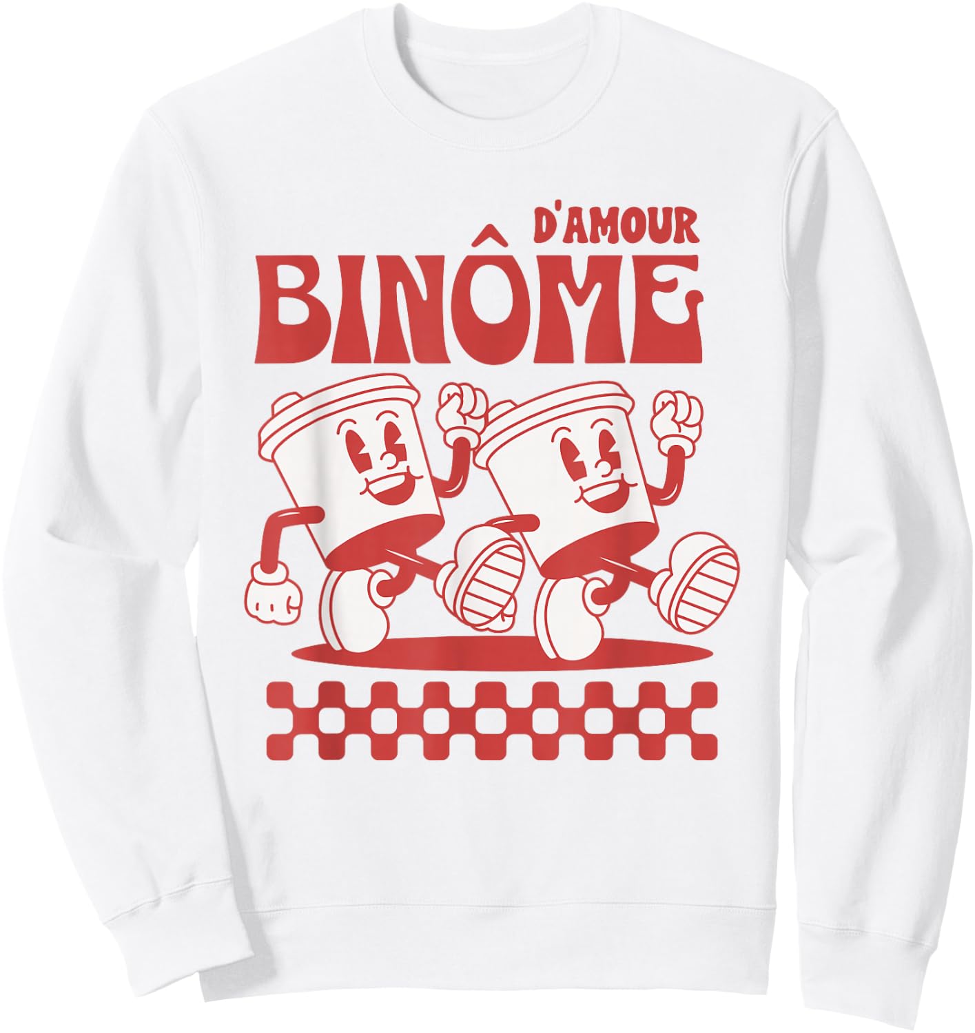 Binôme d'amour Gift Binomial Work Humor Colleague , white, S Sweatshirt - Sweatshirt | White