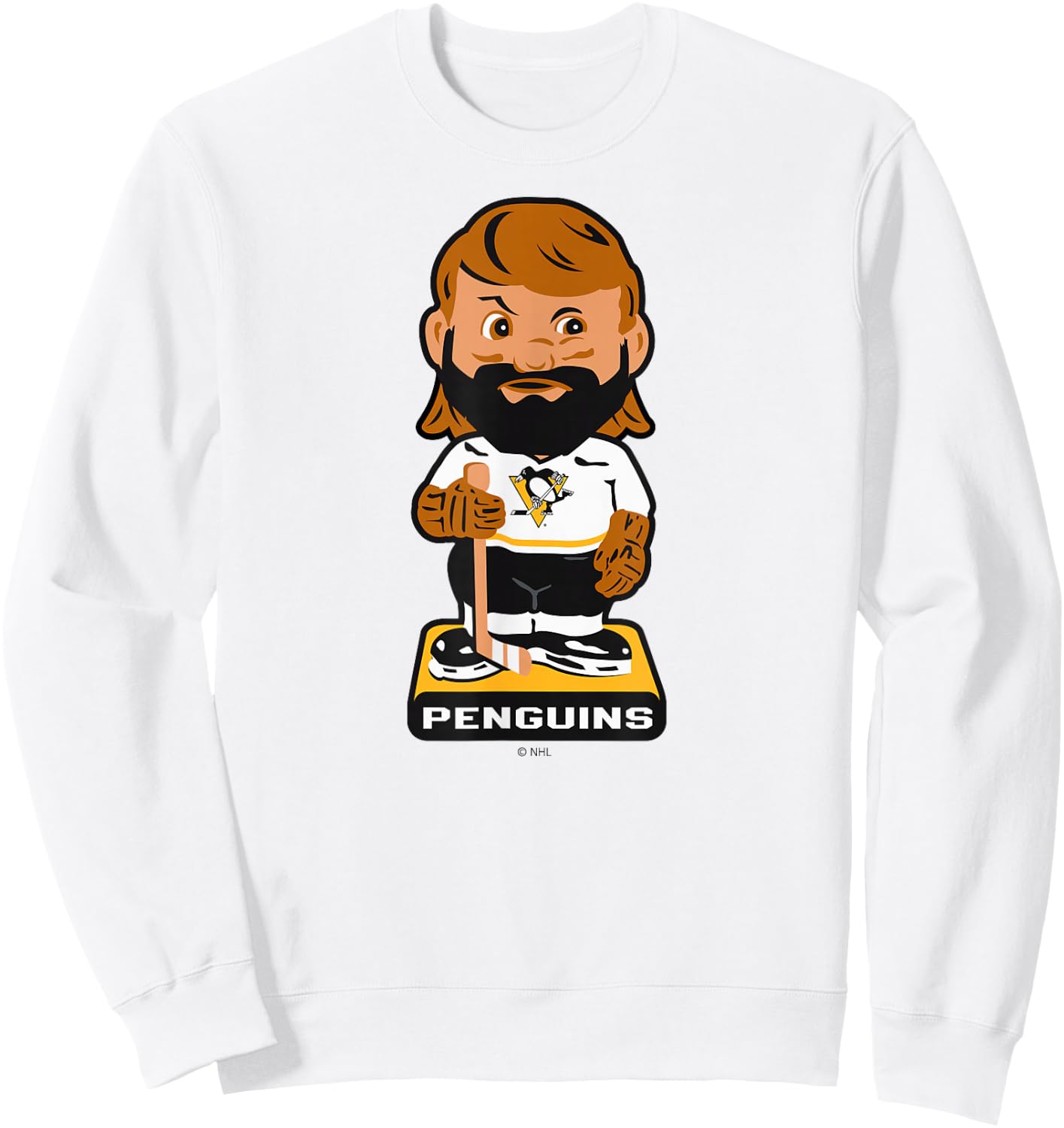 Pittsburgh Penguins Bobblehead Gray Officially Licensed Sweatshirt - Sweatshirt | White