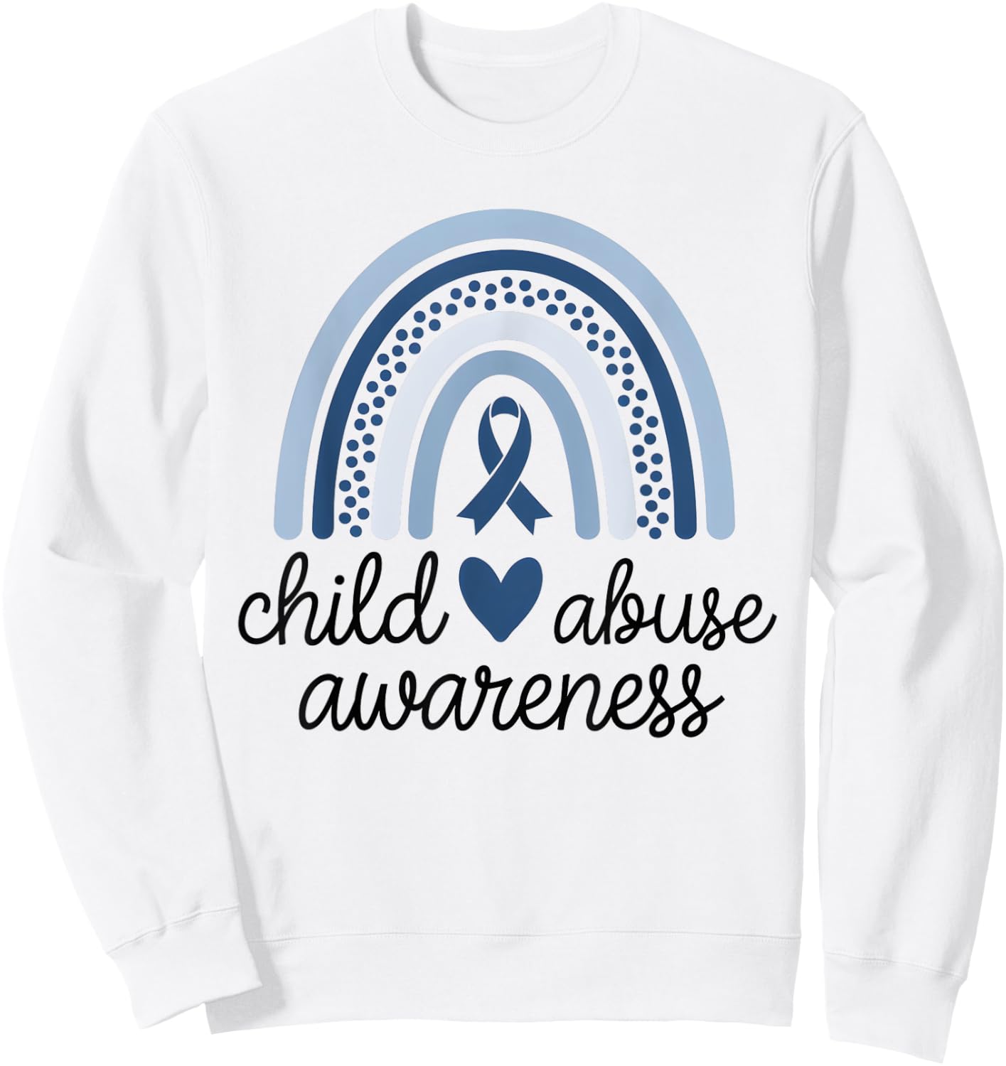 In April Blue Child Abuse Prevention Awareness month Sweatshirt - Sweatshirt | White