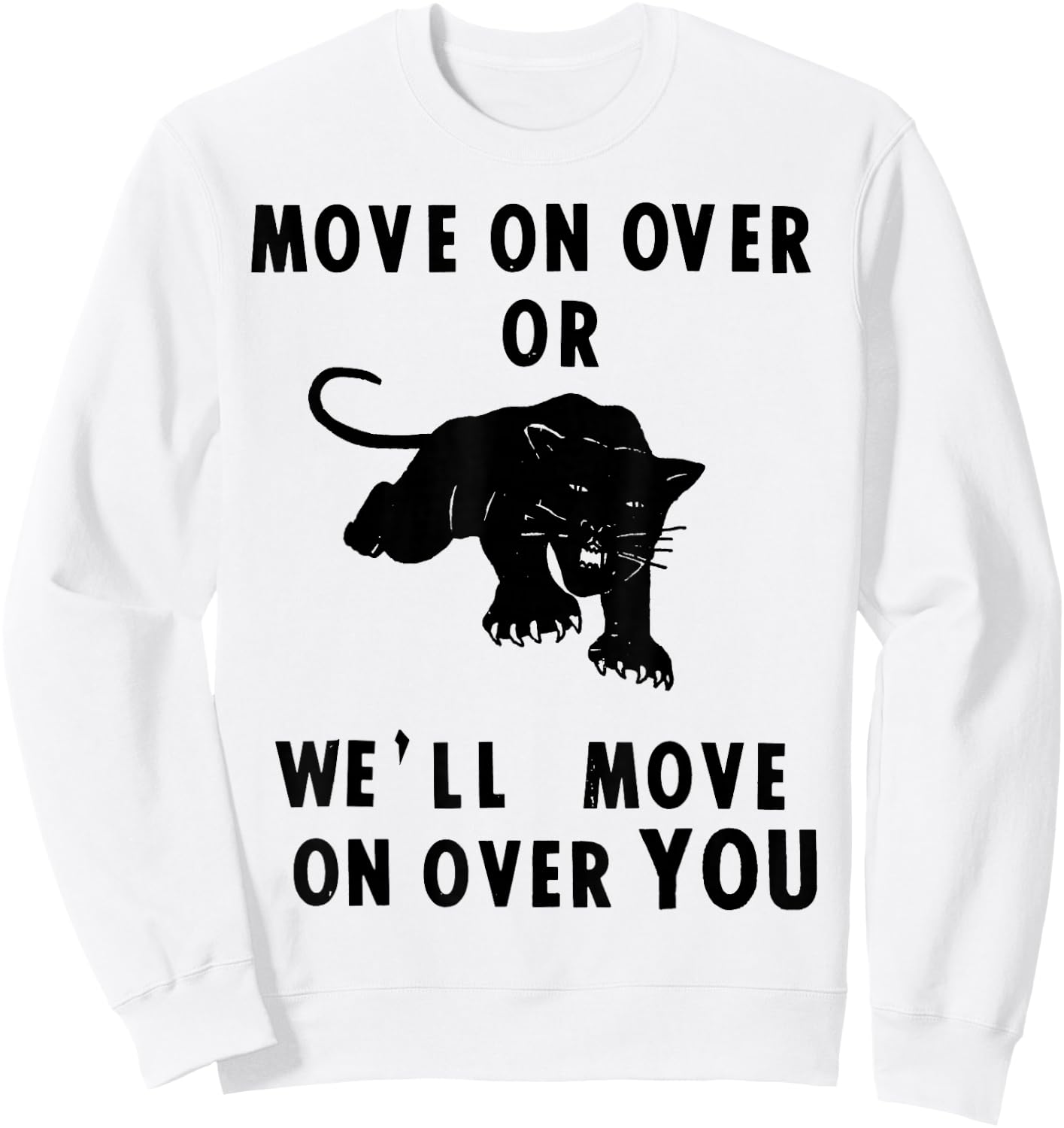 Vintage Black History BPP Self Defense Black Panthers Party Sweatshirt - Sweatshirt | White
