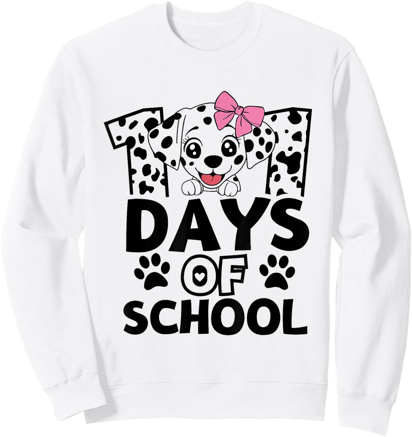 100 Days Of School Dog Lover 100th Day Of School For Girls Sweatshirt - Sweatshirt | White