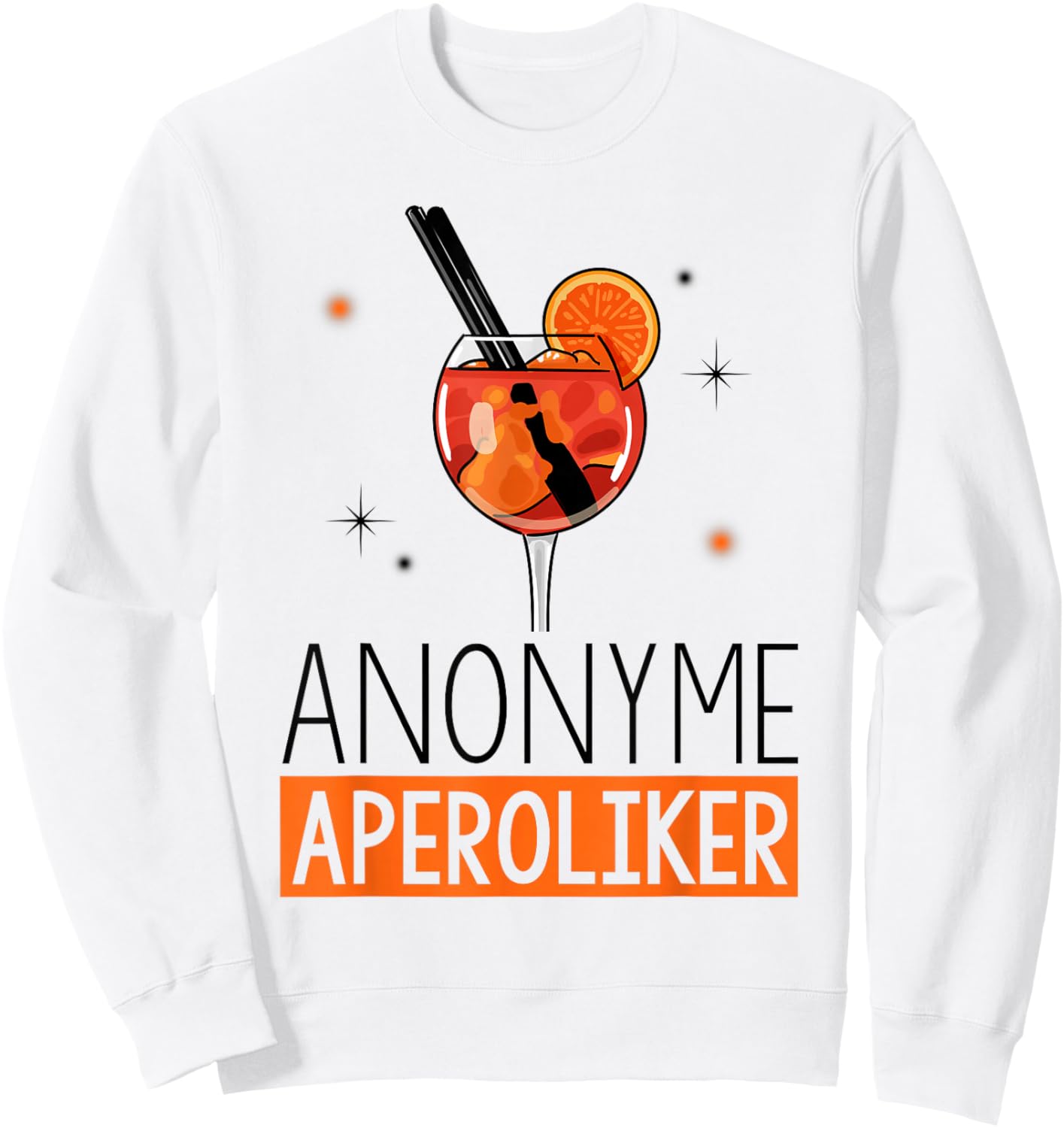 Aperolic Spray Anonymous Aperolics , White Sweatshirt - Sweatshirt | White