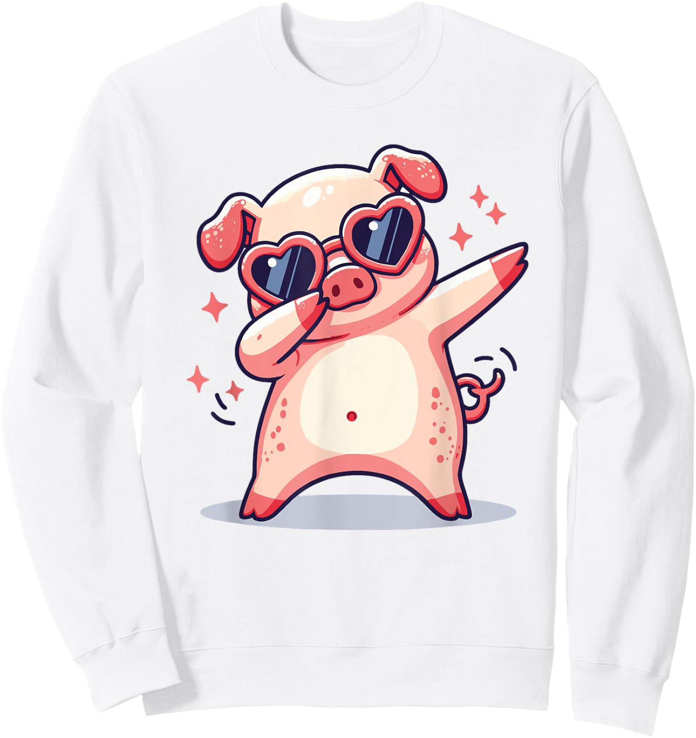 Dabbing Pig Dab Dance Pig Lovers Farmer Sweatshirt - Sweatshirt | White
