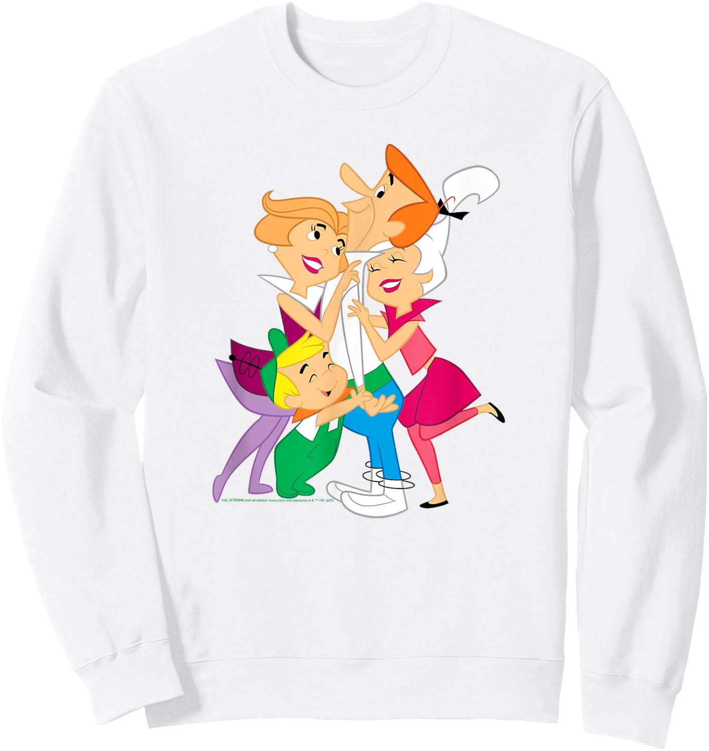 The Jetsons George Jane Judy Elroy Group Hug Sweatshirt - Sweatshirt | White