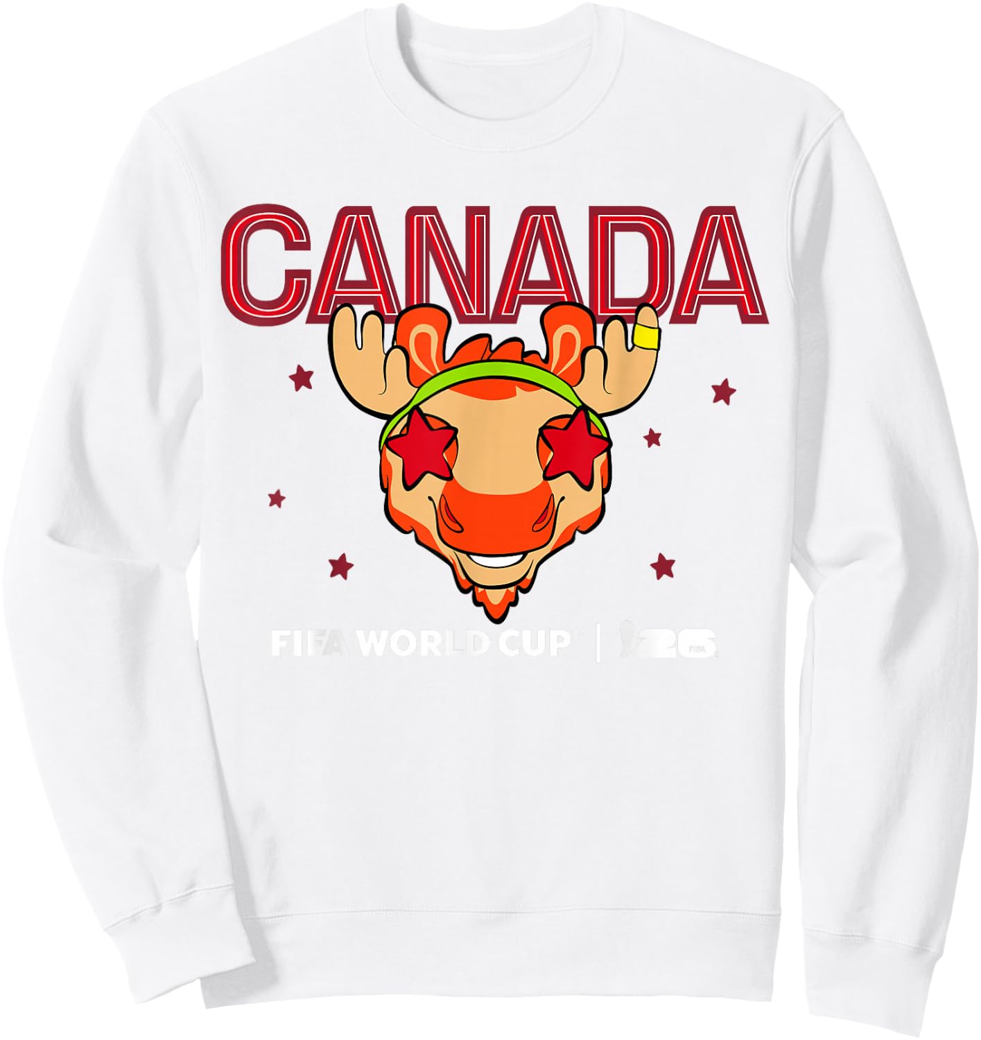 FIFA World CUP26 Canada Mascotte Stars Sweatshirt - Sweatshirt | White