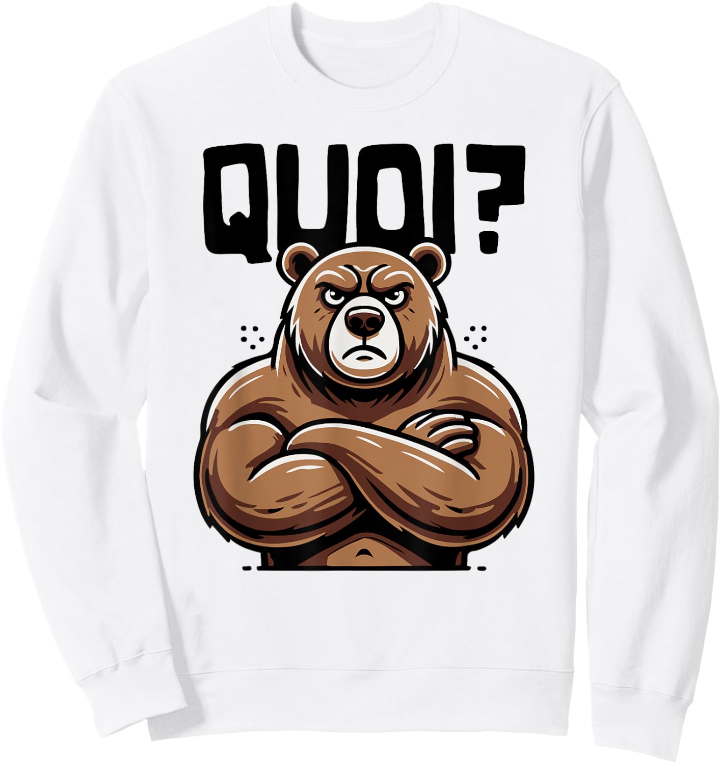 What Bear Shirt for Woman Girl Boy Idea Humour Bear , white, S Sweatshirt - Sweatshirt | White