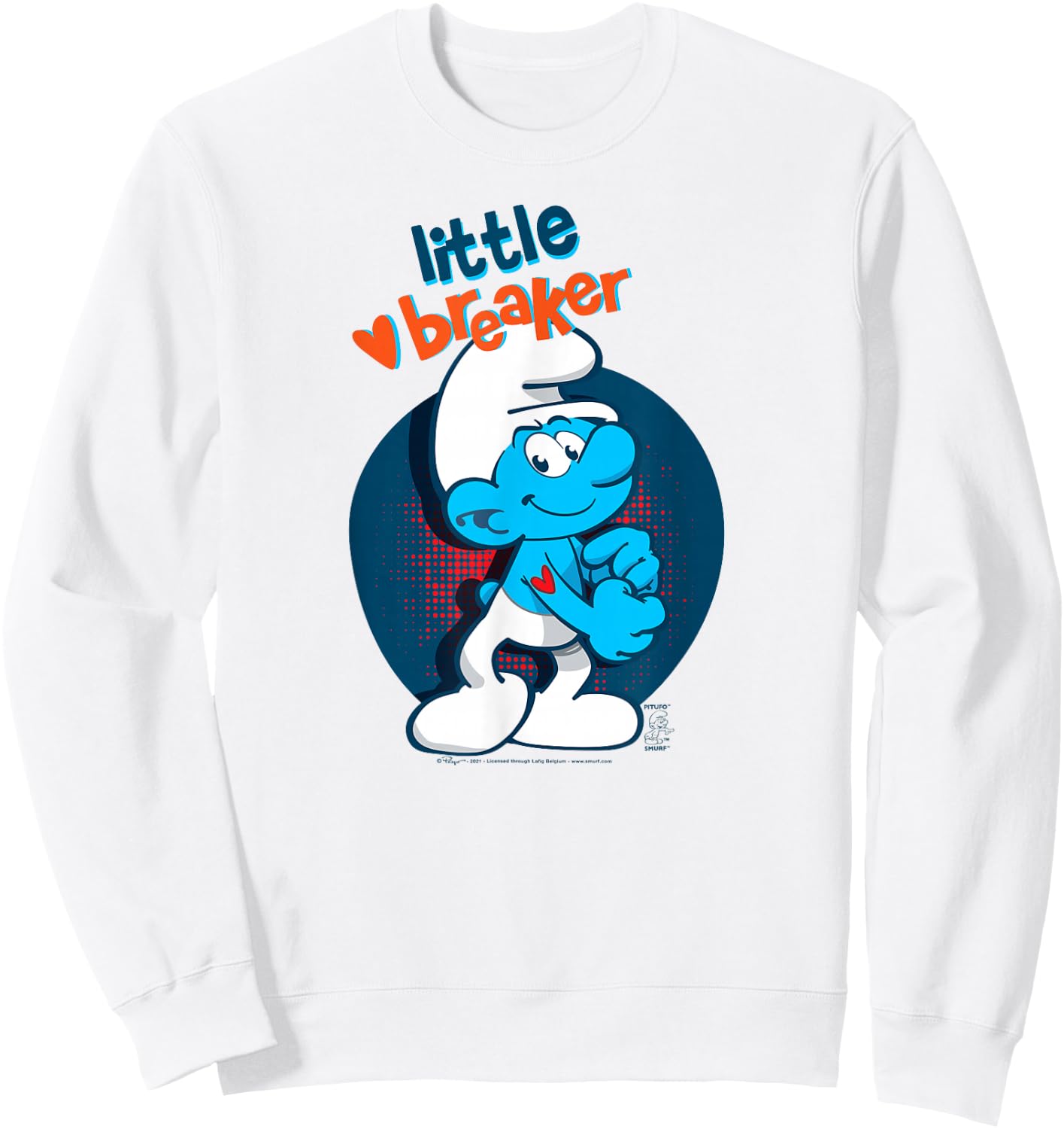 The Smurfs Hefty Smurf Little Heart Breaker Sweatshirt - Sweatshirt | White