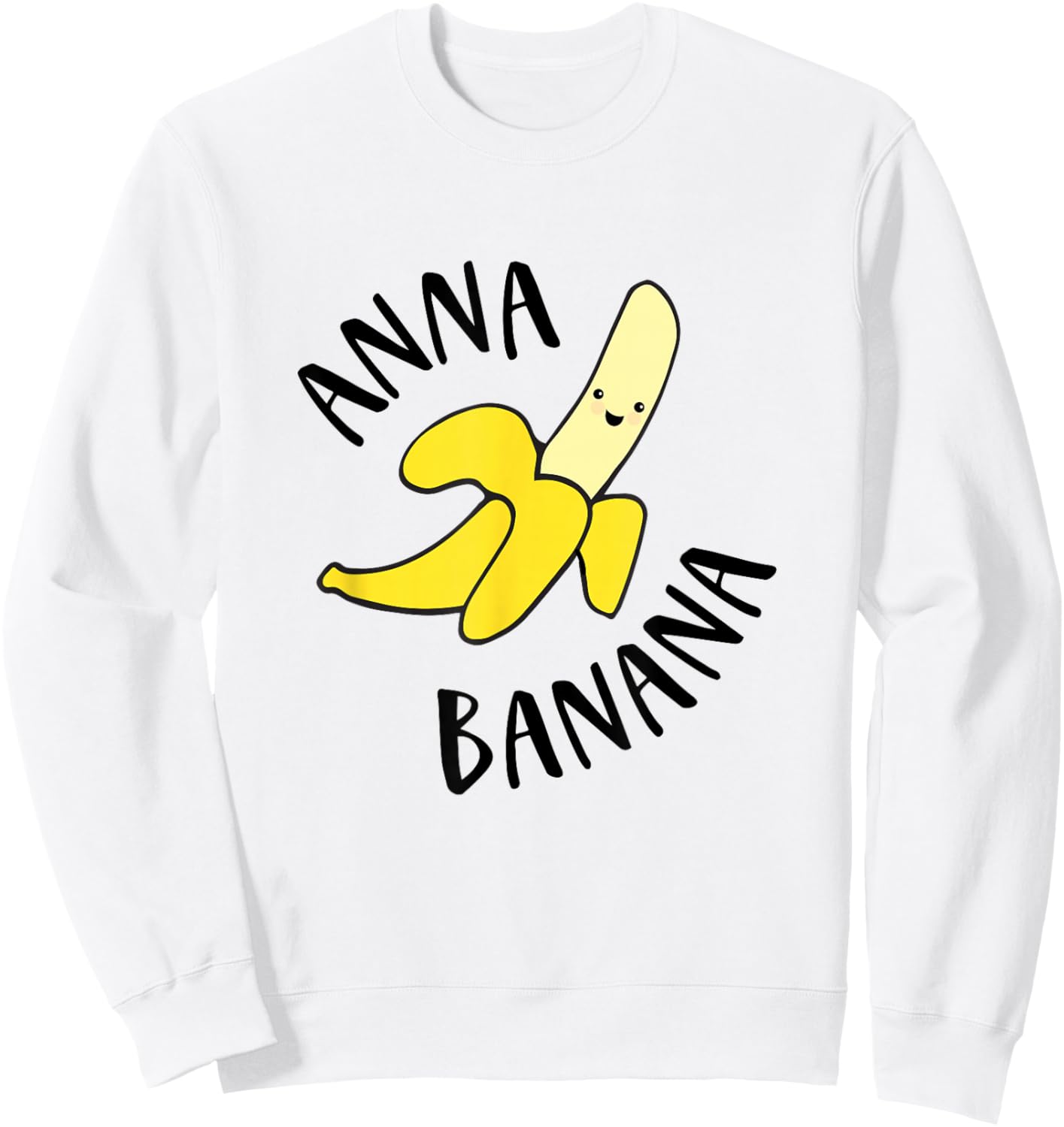 Anna Banana Name Sweatshirt - Sweatshirt | White