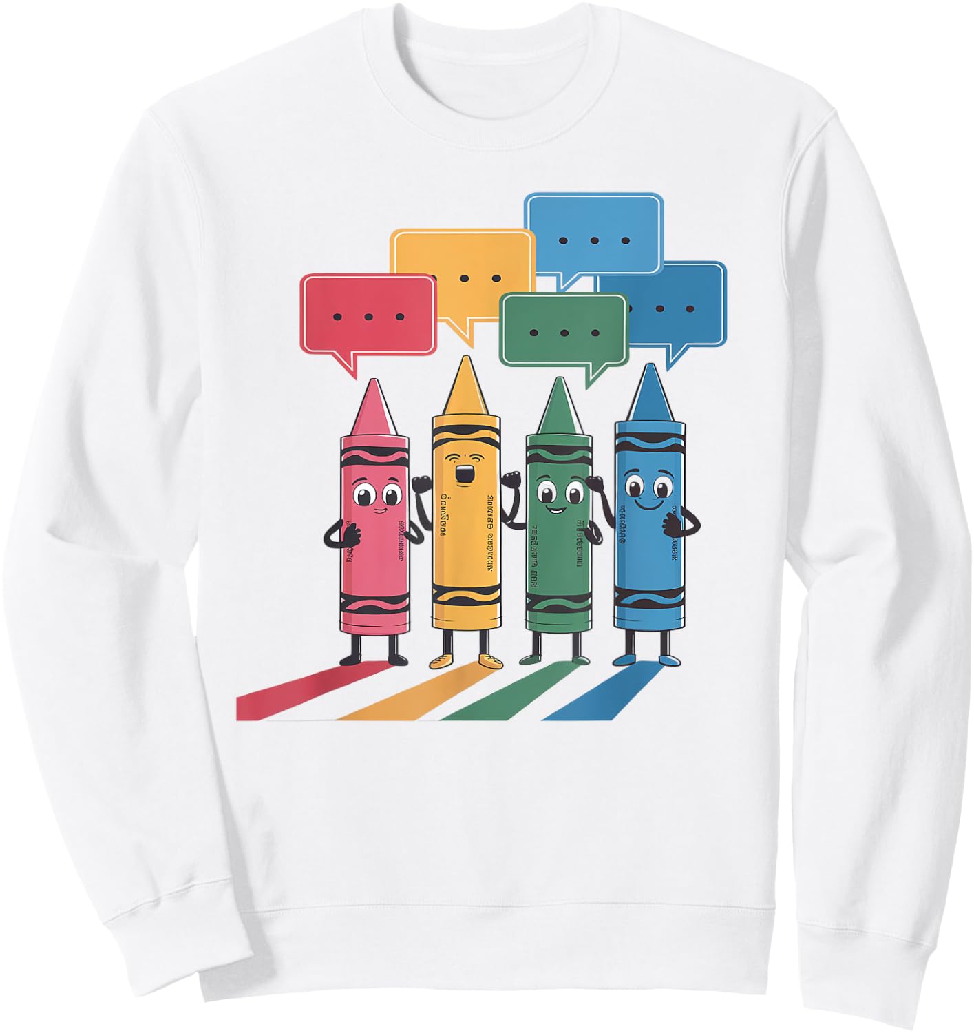 Crayon Mood Color Crayons Cute Friyay Teacher Life Costume Sweatshirt - Sweatshirt | White