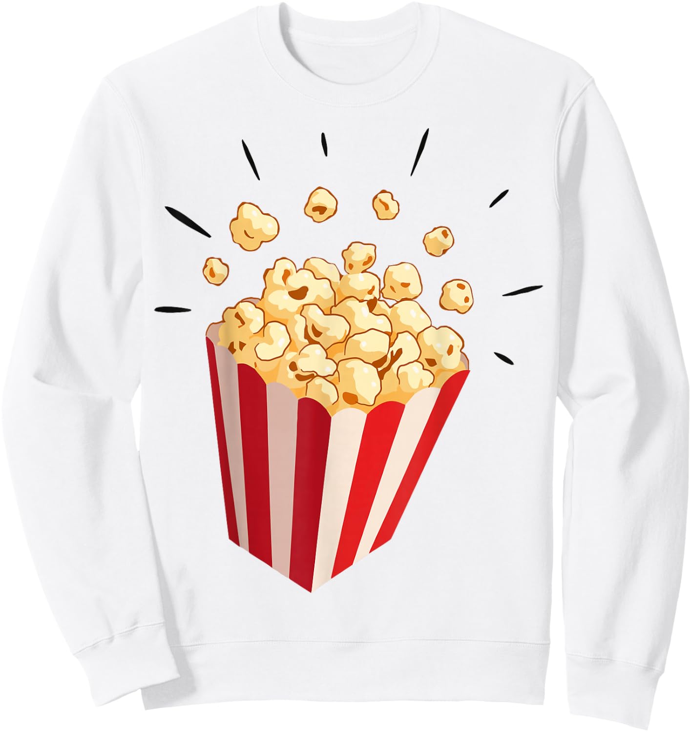 Retro Popcorn Costume for Carnival Fancy Dress , White Sweatshirt - Sweatshirt | White