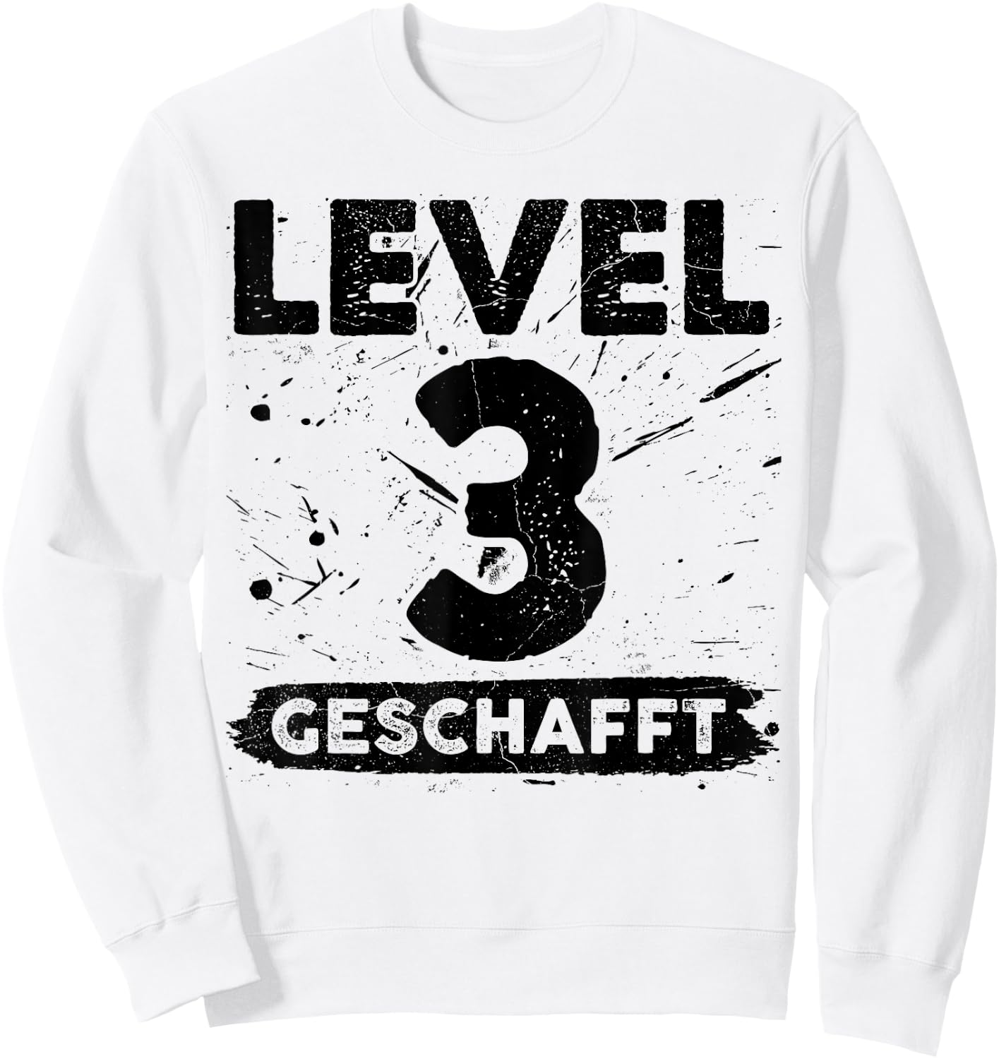 Level 3 Geschafft 3 Hochzeitstag 3 Jahre Sweatshirt - Sweatshirt | White