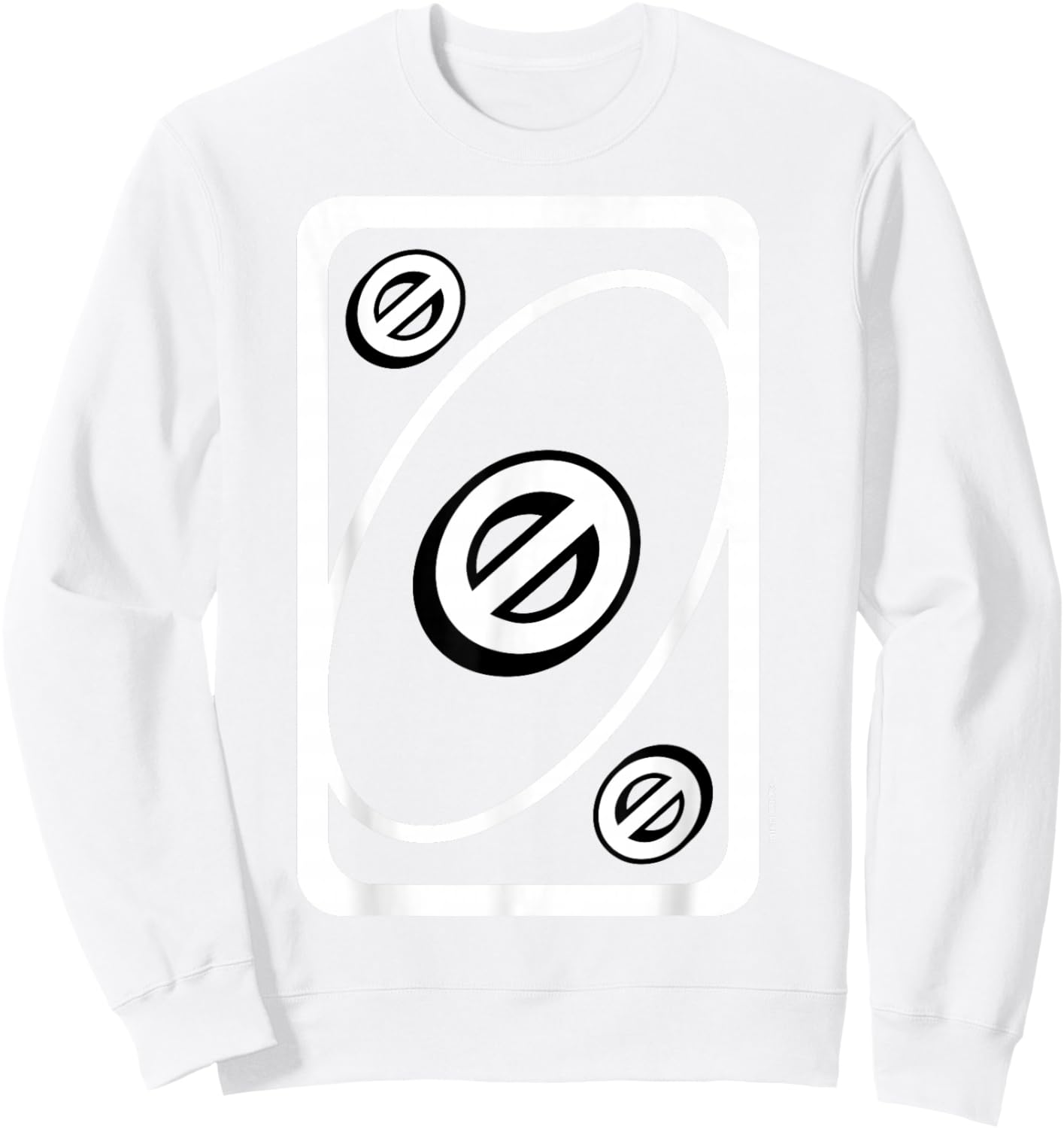 UNO - Blue Skip Card , blue Sweatshirt - Sweatshirt | White